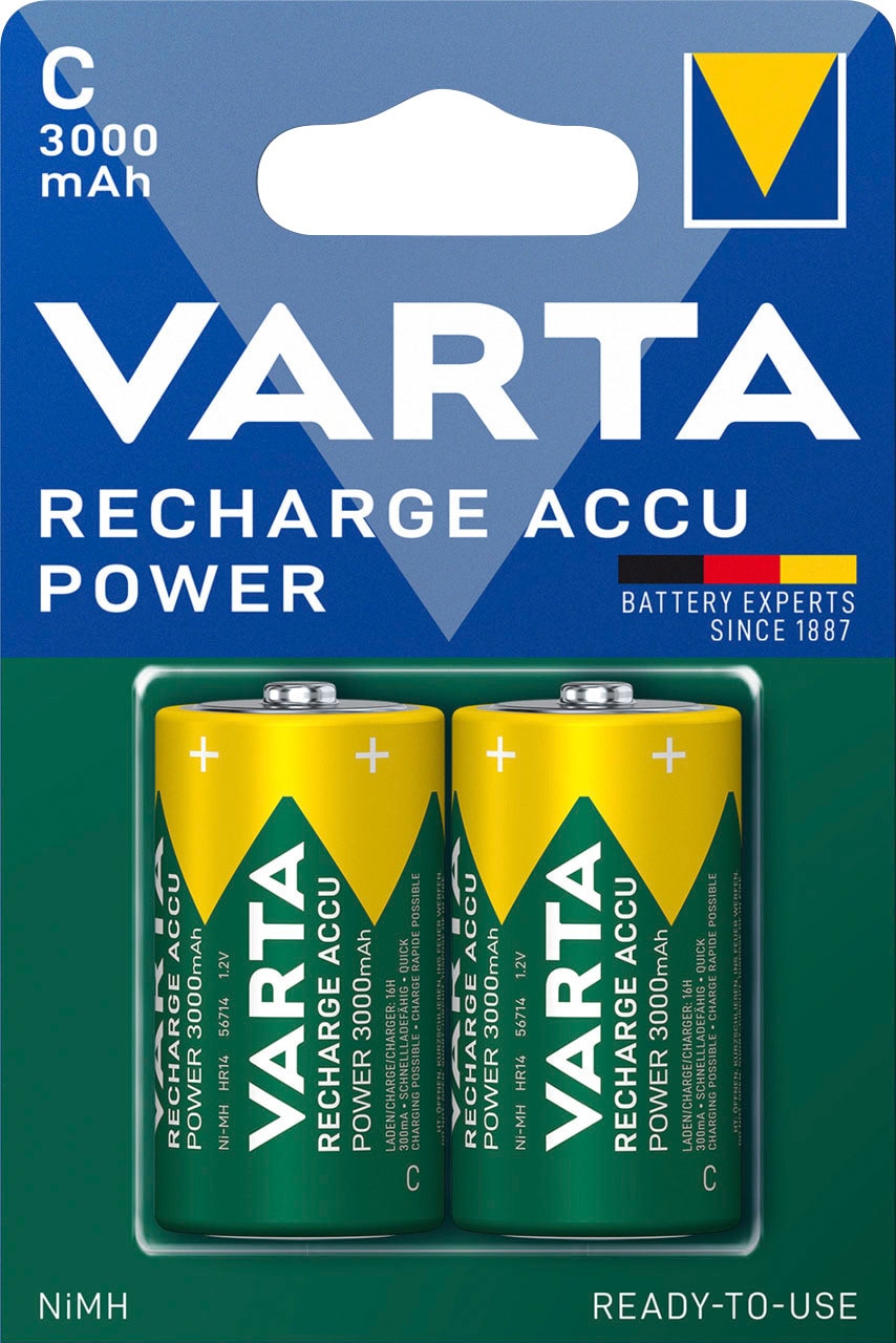 VARTA Akku »BATTERIE RECHARGEABLE AKKU C 3000MAH V«, Baby, 3000 mAh, 1,2 V