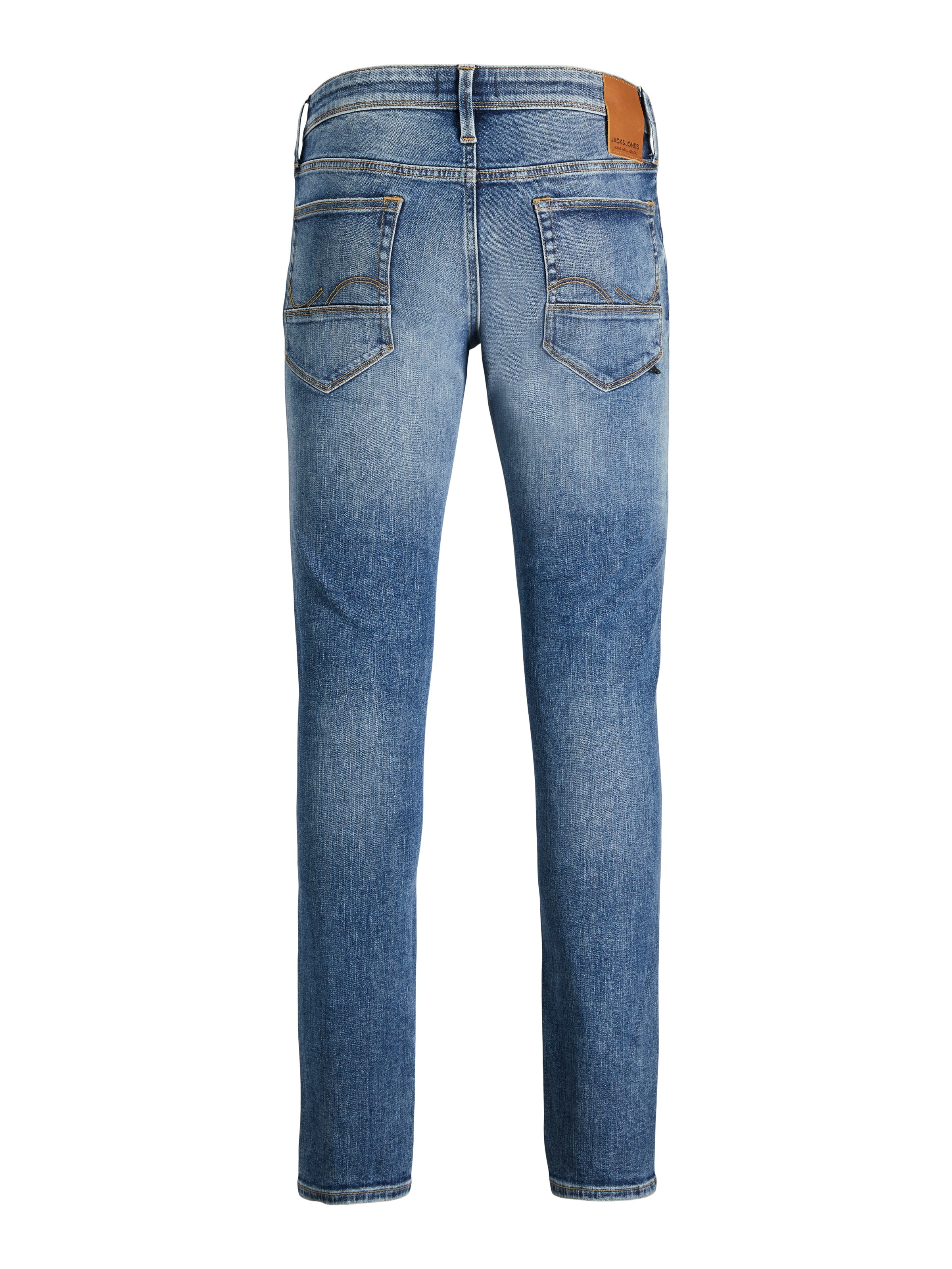 Jack & Jones Slim-fit-Jeans »JJIGLENN – Jeans mit Gürtelschlaufen und Used-Waschung« Used, modisch, slim fit, Denim/Jeans