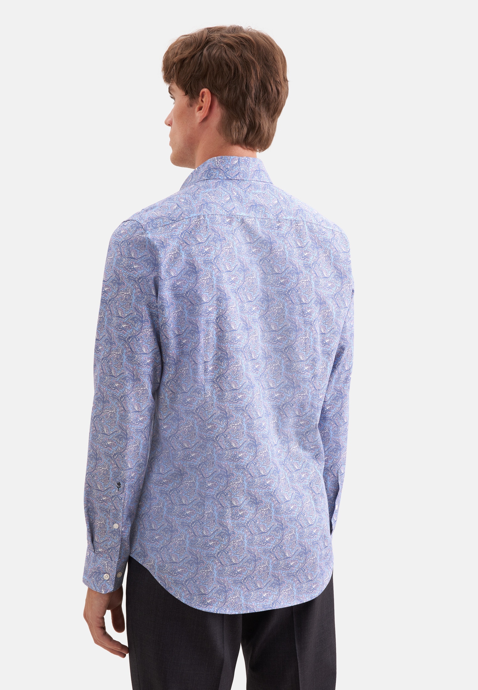 seidensticker Businesshemd »Schwarze Rose« Slim 1/1 Kentkragen Druck