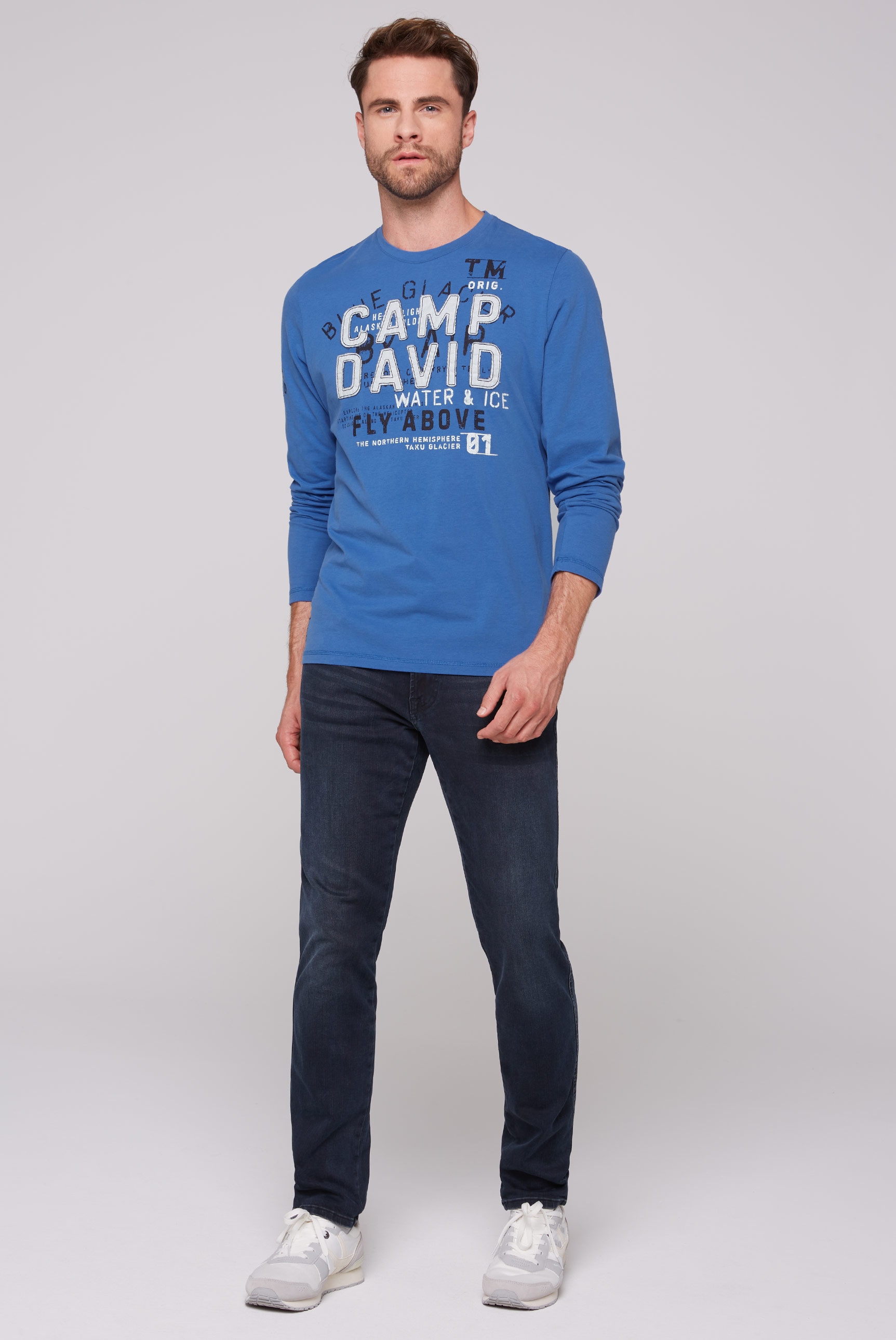 CAMP DAVID Langarmshirt, mit mehreren Prints