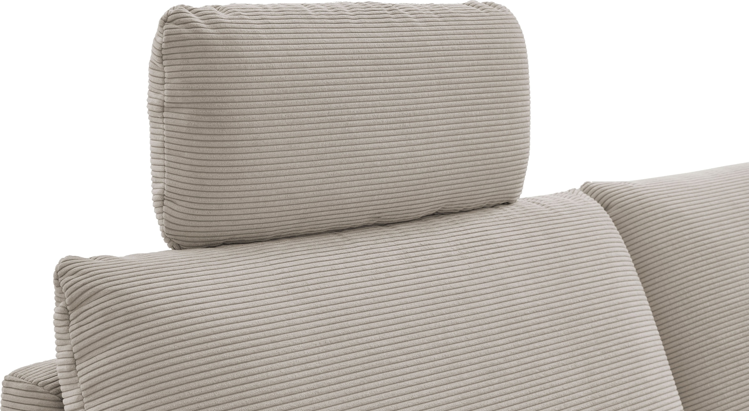 Places of Style Ecksofa »Sarsina: mit Tonnentaschen-Federkern, perfekt zum Entspannen L-Form«, inklusive 1 motorischen Relaxfunktion mit Herz-Waage-Beschlag