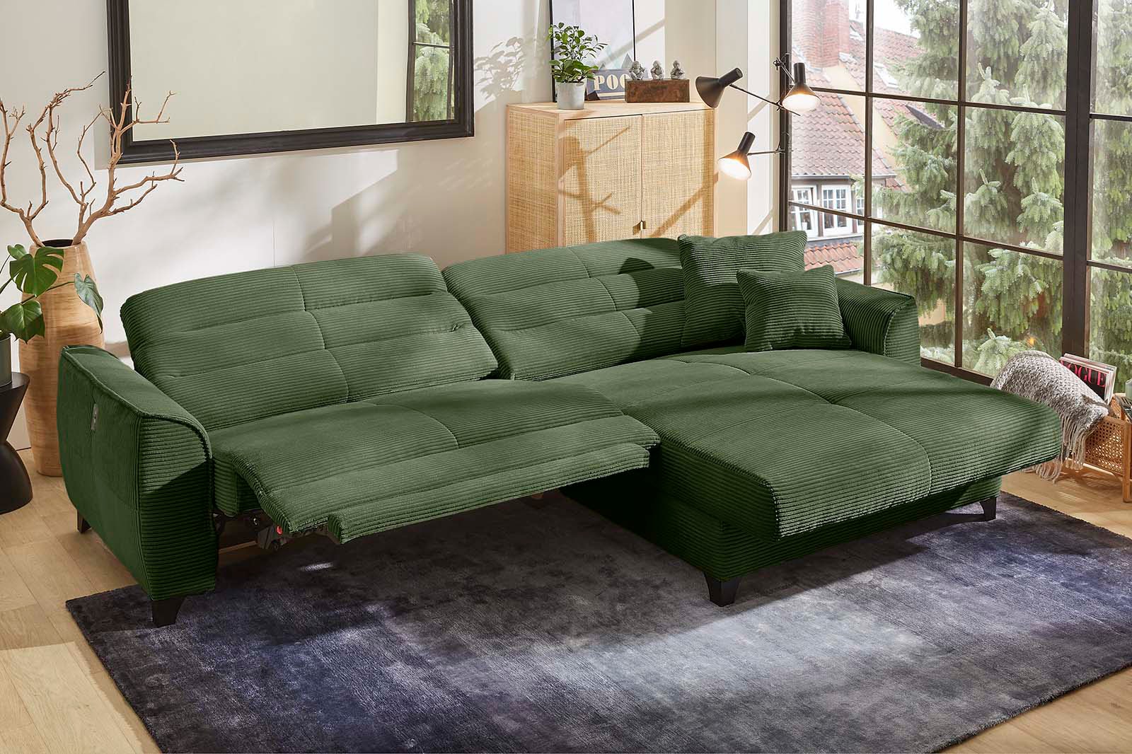 Jockenhöfer Gruppe Ecksofa »Double One L-Form«, mit 2x 120cm breiten, elektromotorischen Relaxfunktionen
