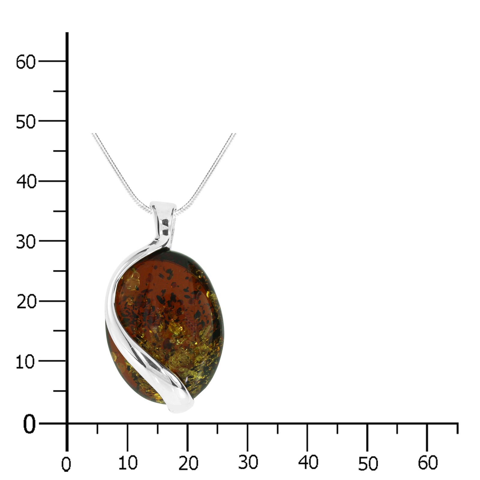 OSTSEE-SCHMUCK Kette mit Anhänger »- Estefanja - Silber 925/000 - Bernstein«