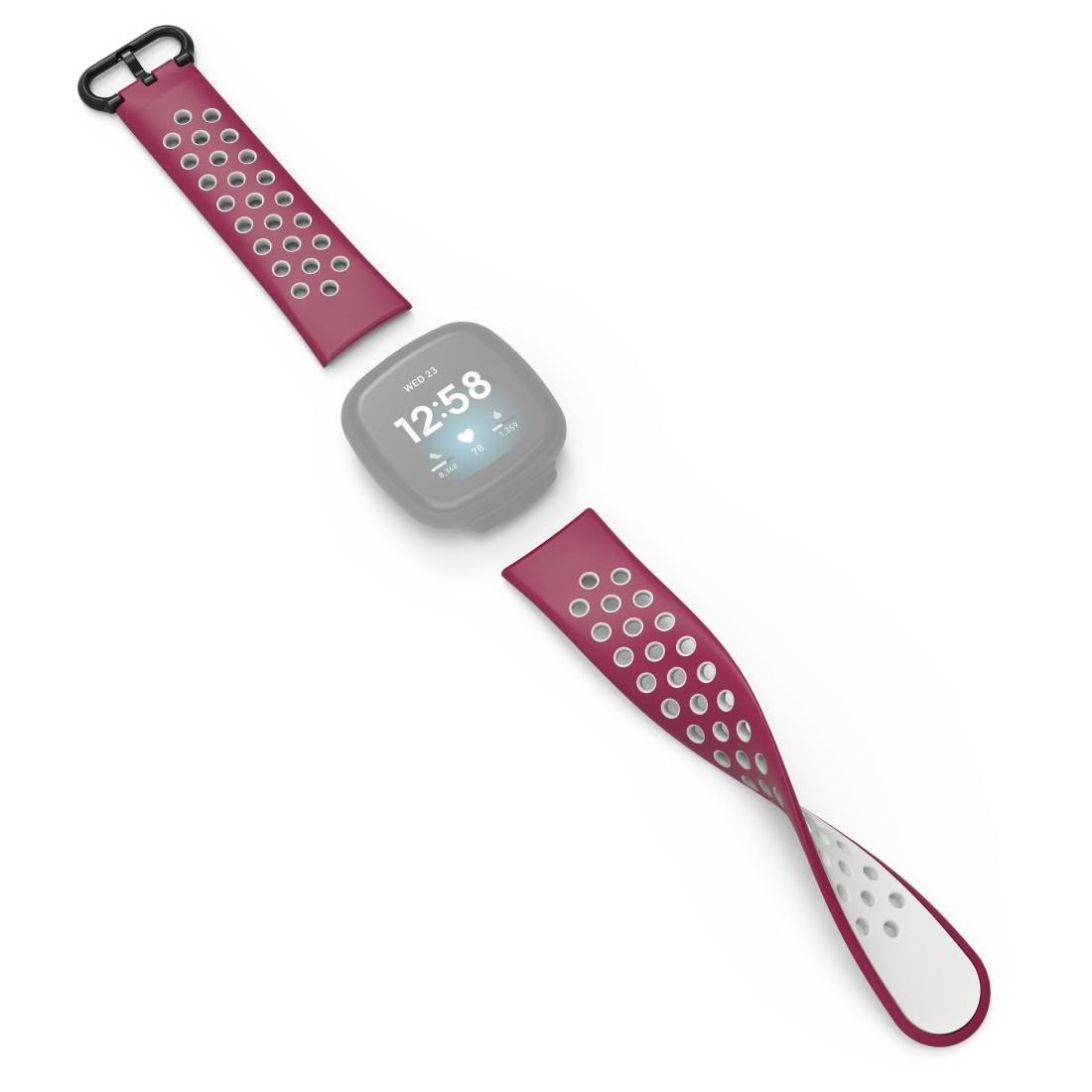 Hama Smartwatch-Armband »Ersatzarmband für Versa | 22 Silikon, (2), Fitbit Jahre UNIVERSAL XXL ➥ 3 cm« 3/4/Sense cm/21 Garantie