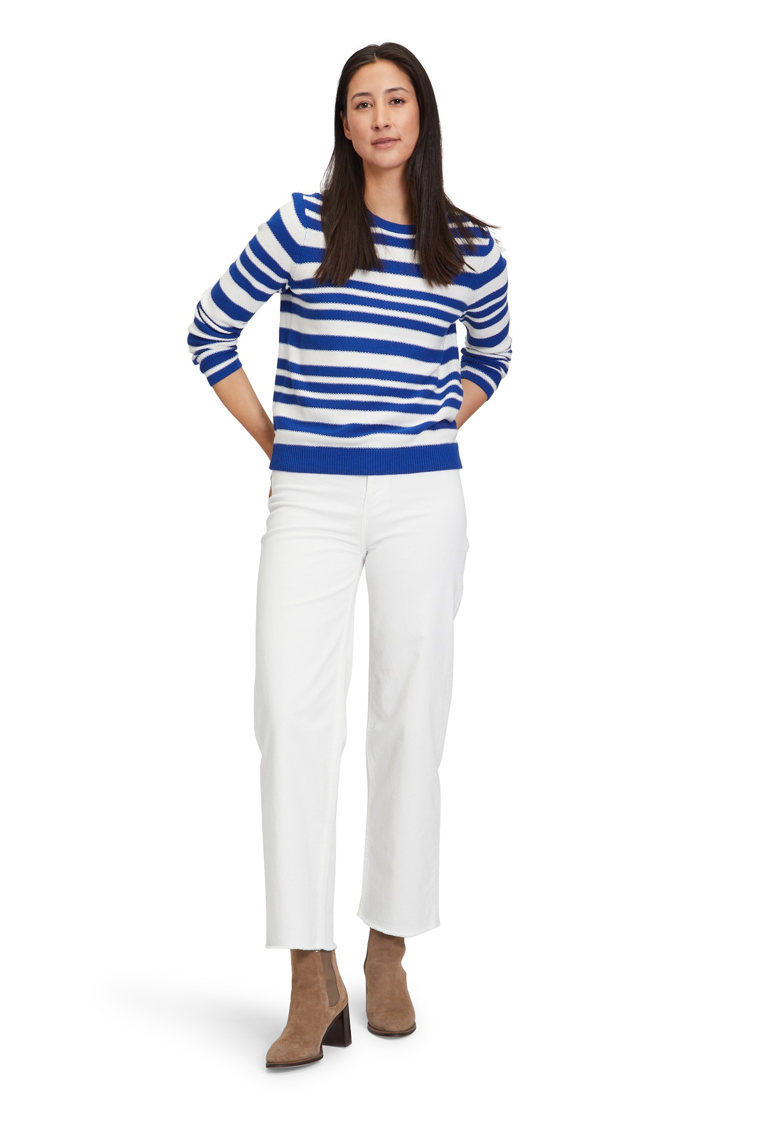 Betty Barclay Rundhalspullover »Basic-Strickpullover mit Streifen«