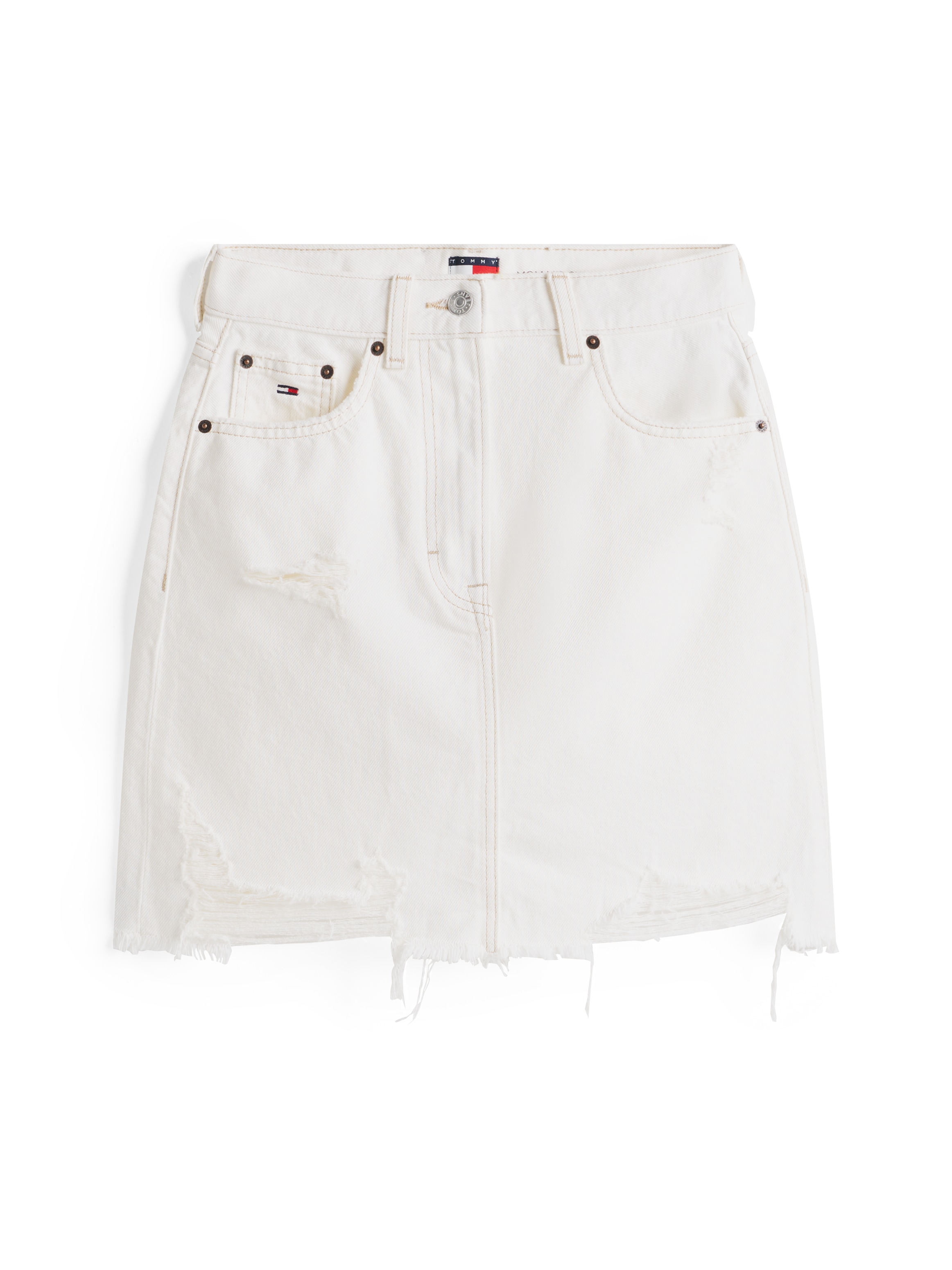 Tommy Jeans Jeansrock »MOM SKIRT CI8091«, mit Destroyed Effekt