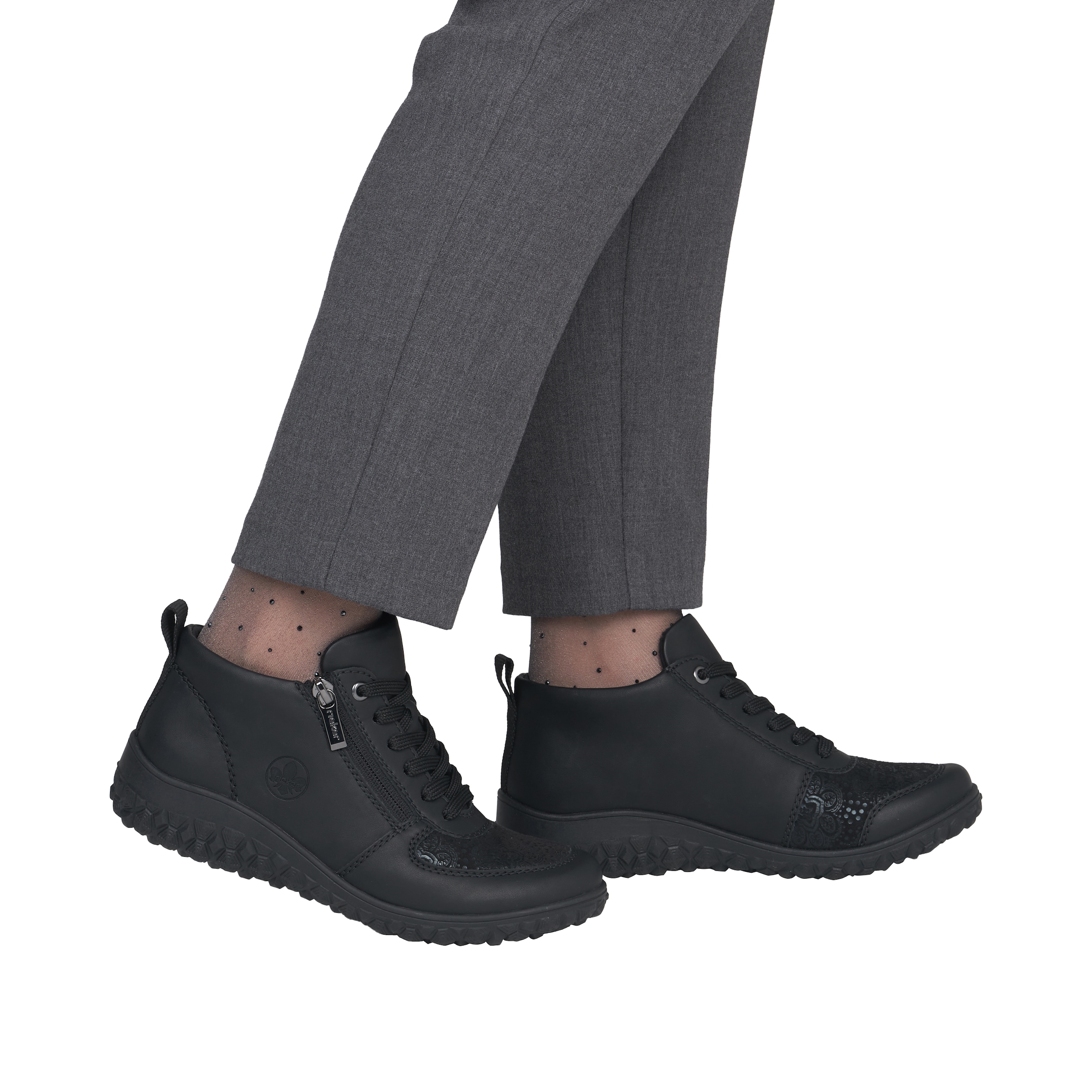 Rieker Sneakerboots  High Top Sneaker, Schnürboots, Stiefelette mit floralem Muster