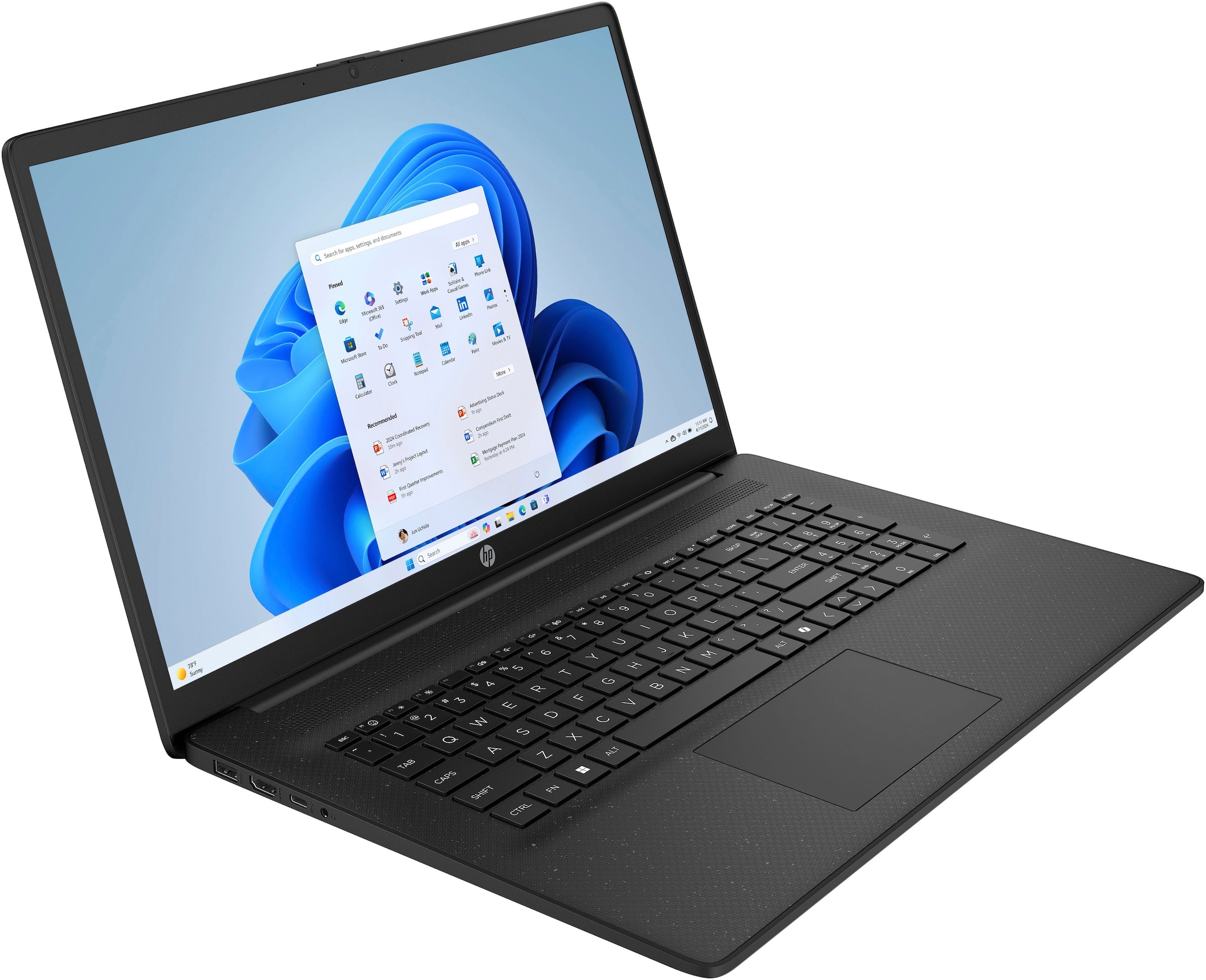 HP Notebook »17-cp2237ng«, 43,9 cm, / 17,3 Zoll, AMD, Ryzen 3, Radeon Graphics, 512 GB SSD