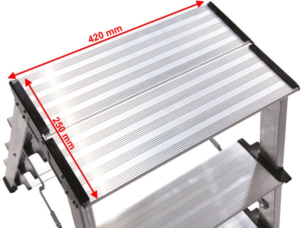 KRAUSE Klapptritt »Treppo« Aluminium, 2x4 Stufen, Arbeitshöhe ca. 285 cm