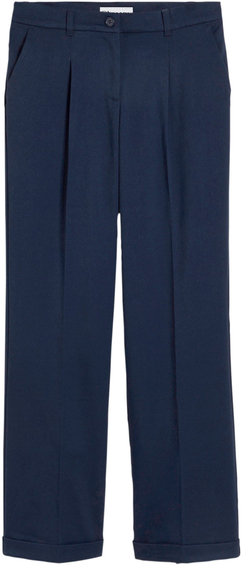 bonprix Marlene-Hose »Marlenehose«  weite Hose, mit Bügelfalte und Umschlagsaum, lockere Passform