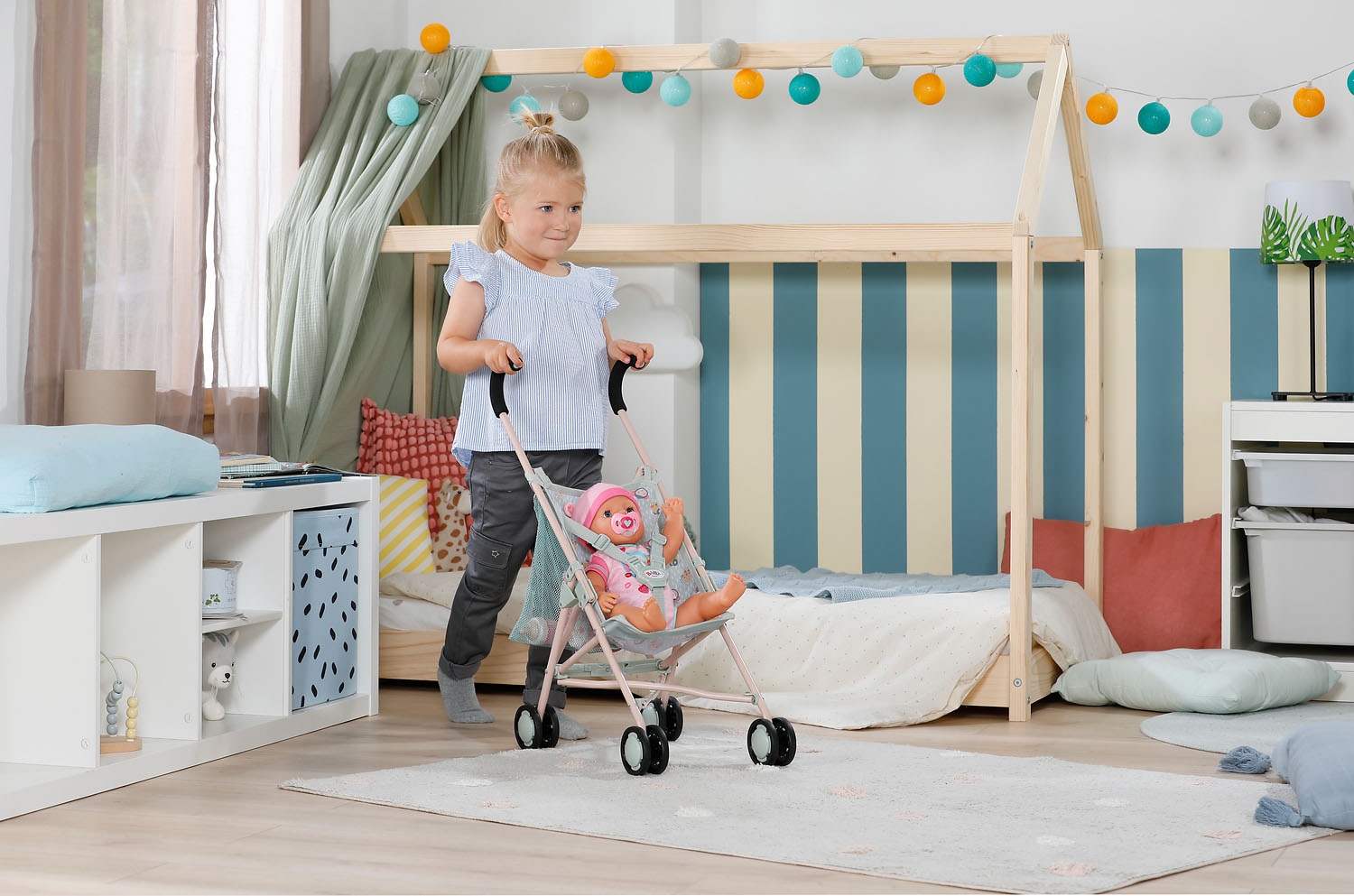 Baby Born Puppenbuggy »Dschungel« mit Einkaufsnetz