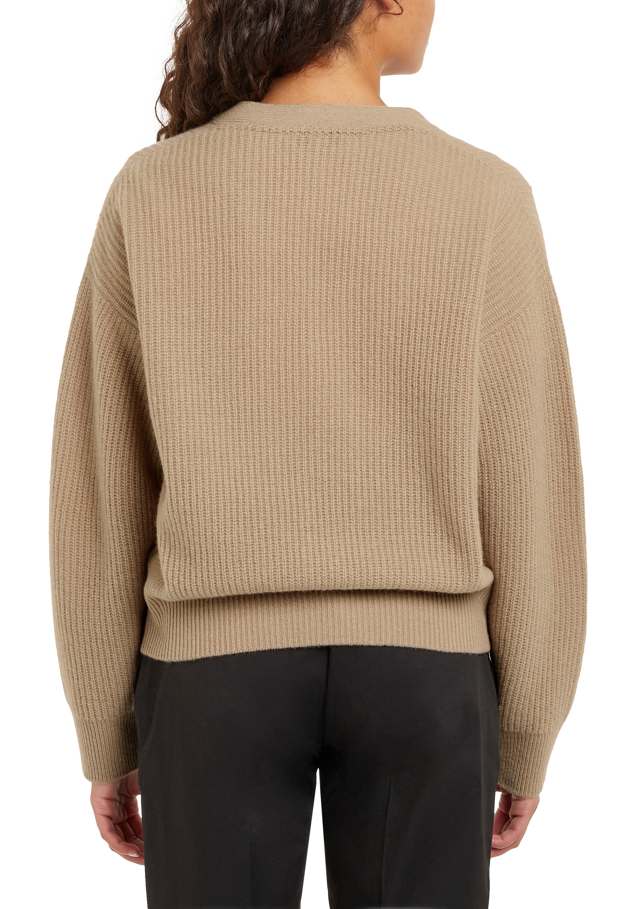 Tommy Hilfiger Strickjacke »TH SCRIPT SOFT WOOL V-NK CARDI«, mit Tommy Hilfiger Script Logo-Schriftzug
