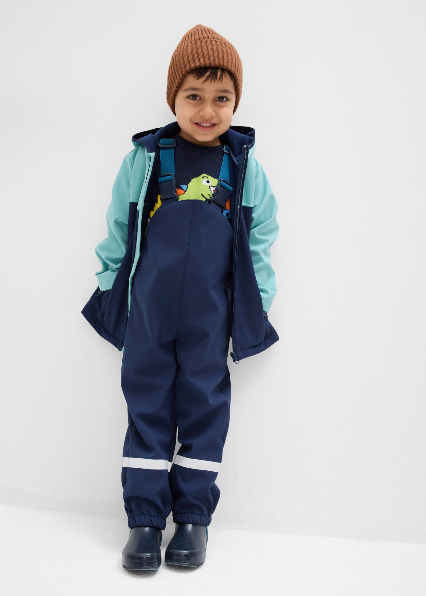 bonprix Softshelljacke mit Thermo-Ausstattung, für Jungen, aus Polyester und Elasthan