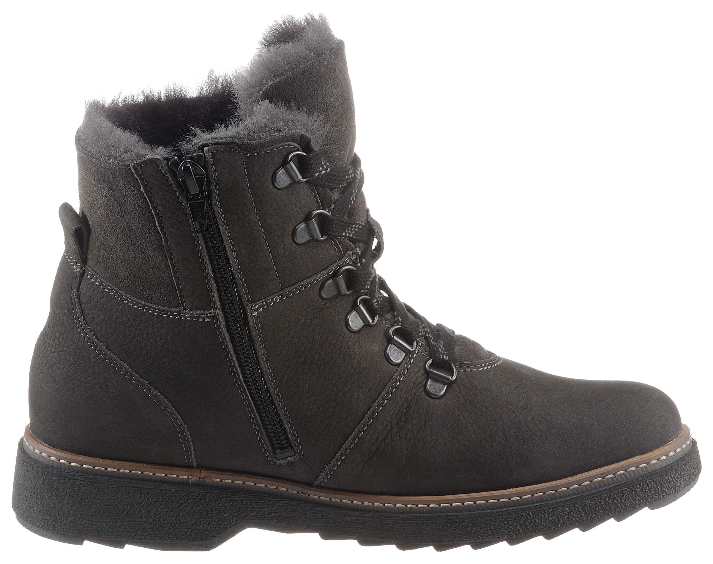 Waldläufer Winterboots »HITOMI«, Outdoorboots, Schnürboots mit Lammfellfutter, H-Weite