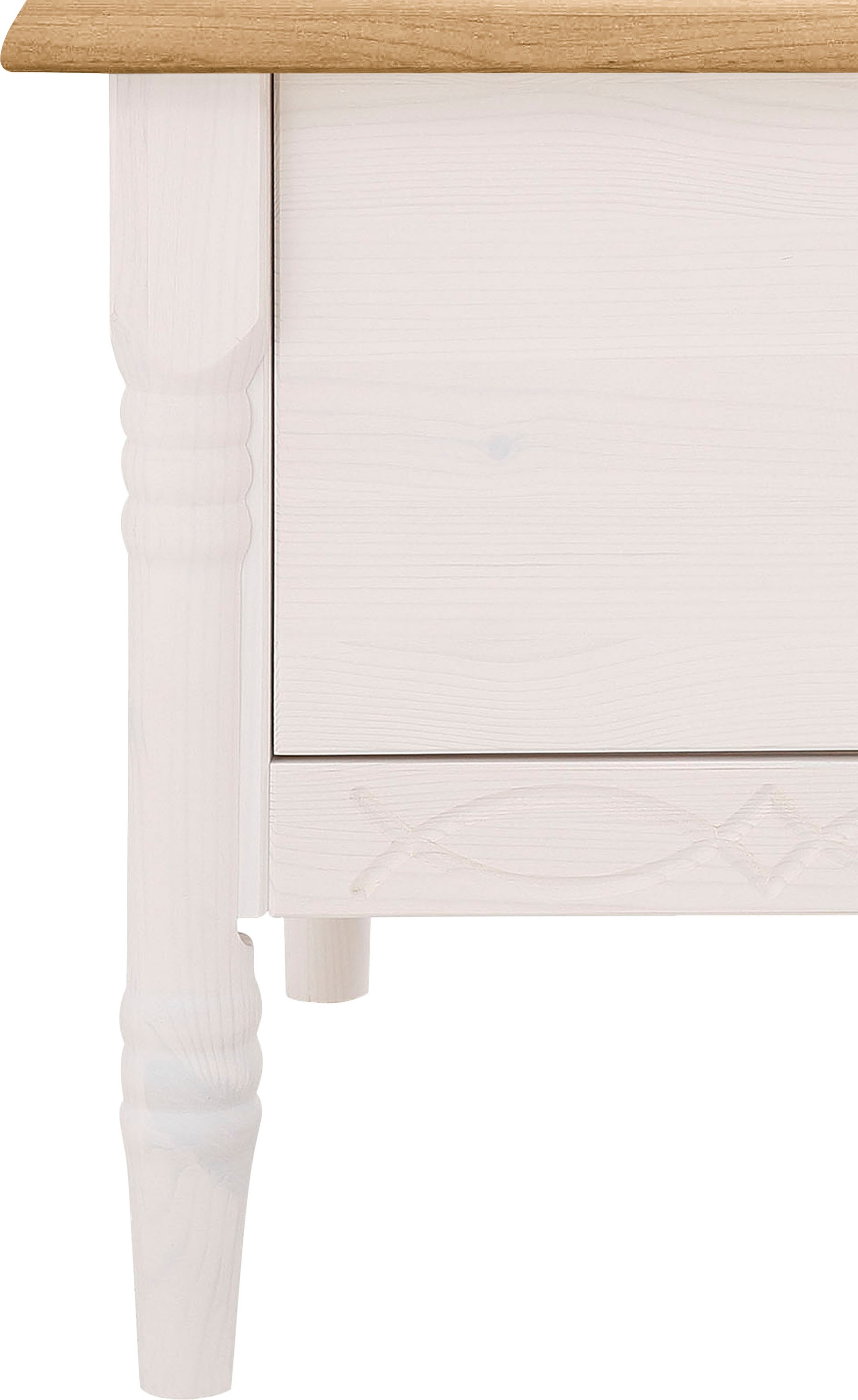 Home affaire Couchtisch »Indra«, aus massiver Kiefer, FSC®, mit Stauraum, dezentes Ornament