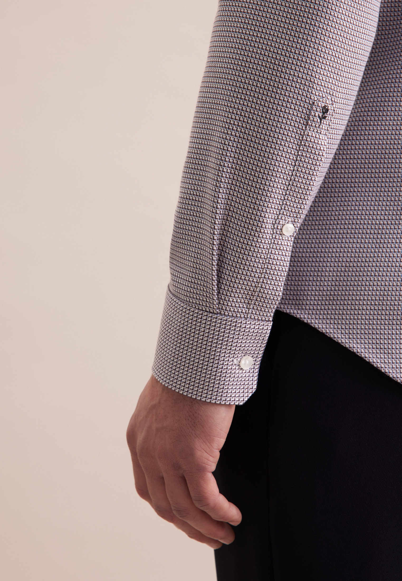 seidensticker Businesshemd »Slim«, Slim Langarm Kentkragen Struktur