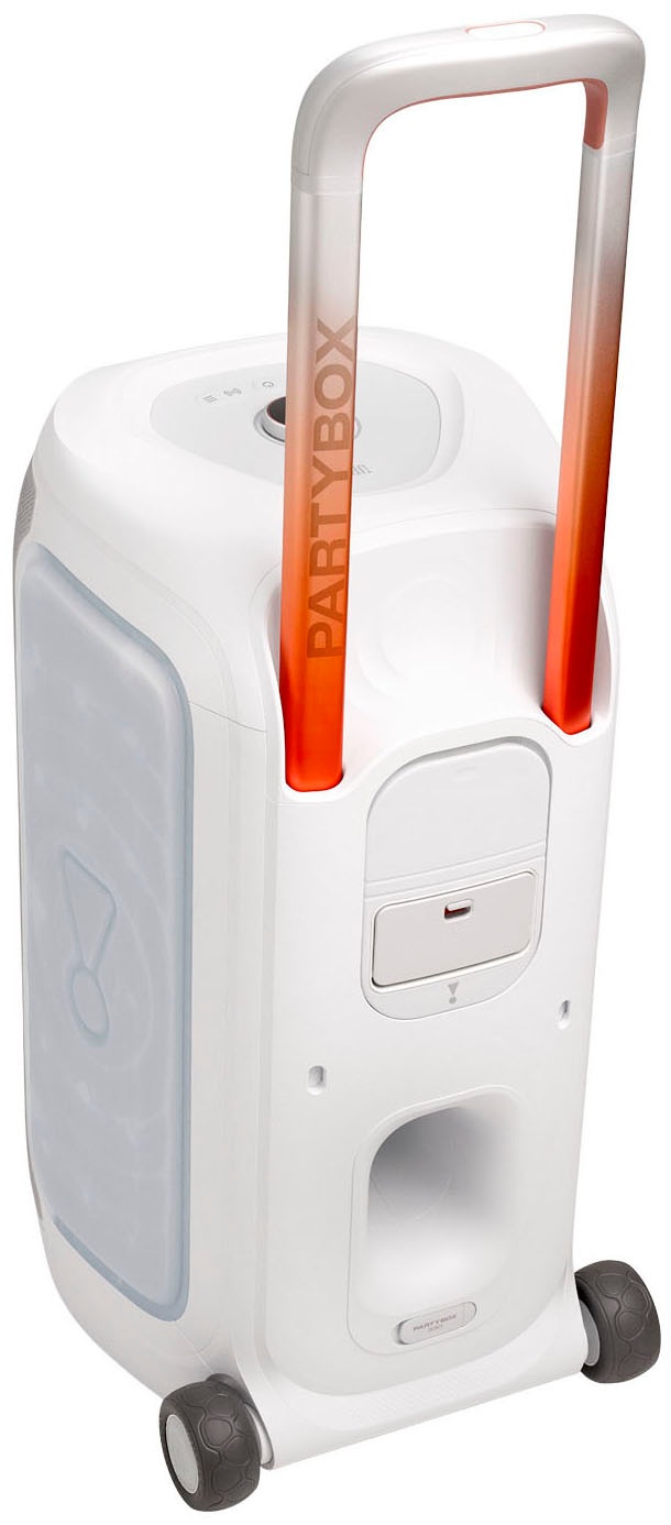 JBL Party-Lautsprecher »PARTYBOX 330« (A2DP Bluetooth | AVRCP Bluetooth | Bluetooth Lautstärkeanpassung 280 W) Tragbarer Party-Lautsprecher mit Beleuchtung, Teleskopgriff und Rollen