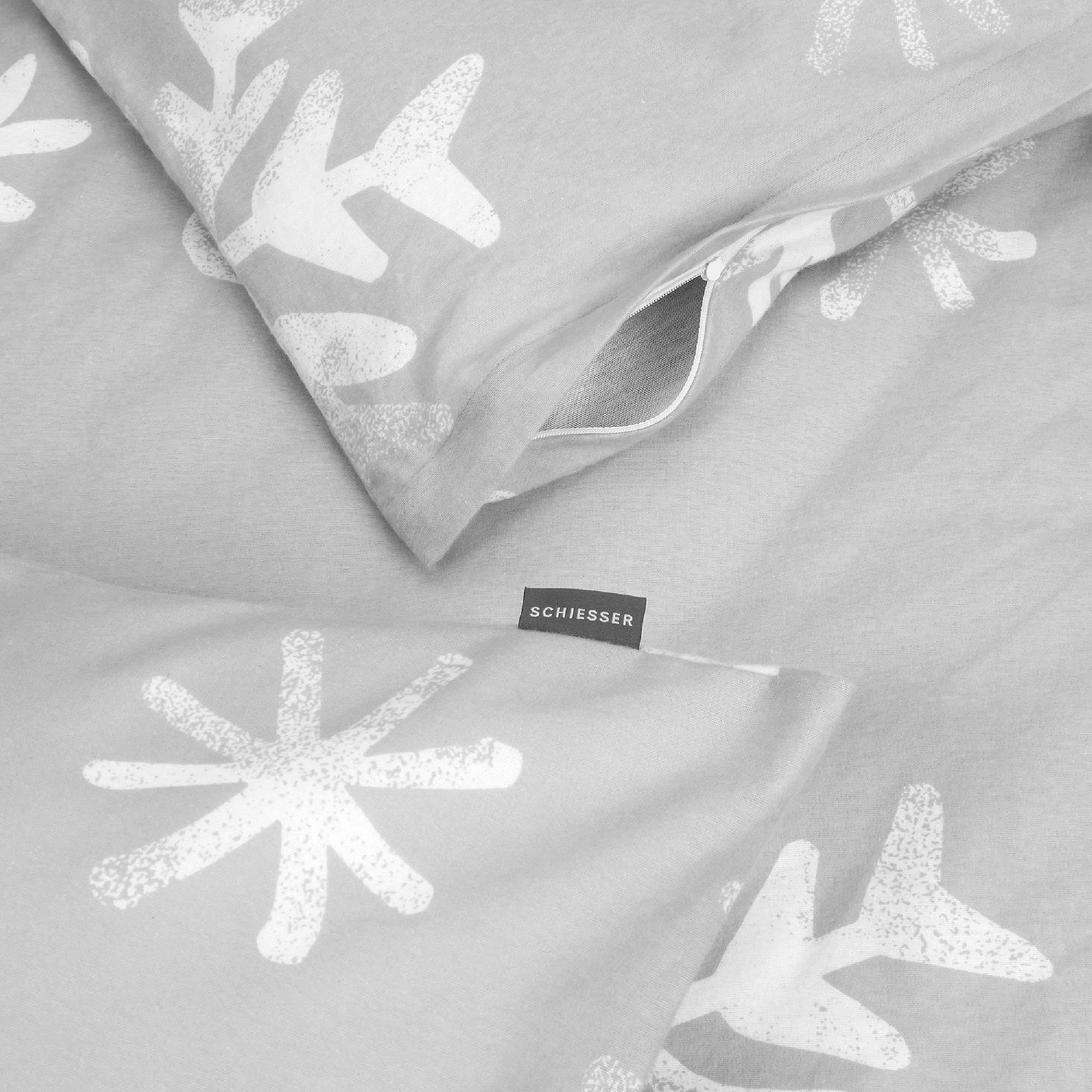 Schiesser Bettwäsche »Skadi aus weicher Baumwolle mit weißen Schneeflocken«, MADE IN GREEN by OEKO-TEX®-zertifiziert