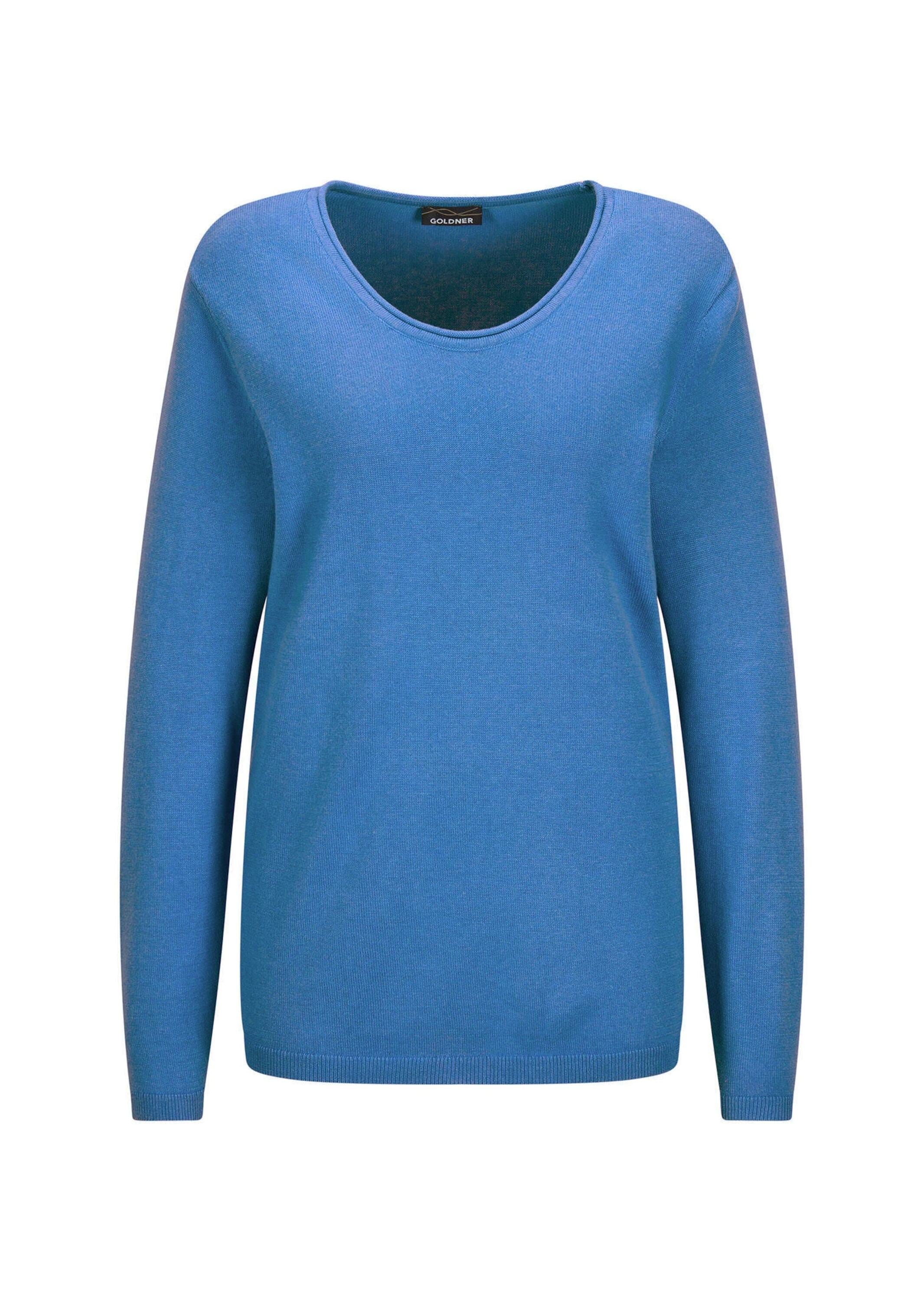 GOLDNER Rundhalspullover »Kurzgröße Edler Feinstrickpullover, V-Ausschnitt«