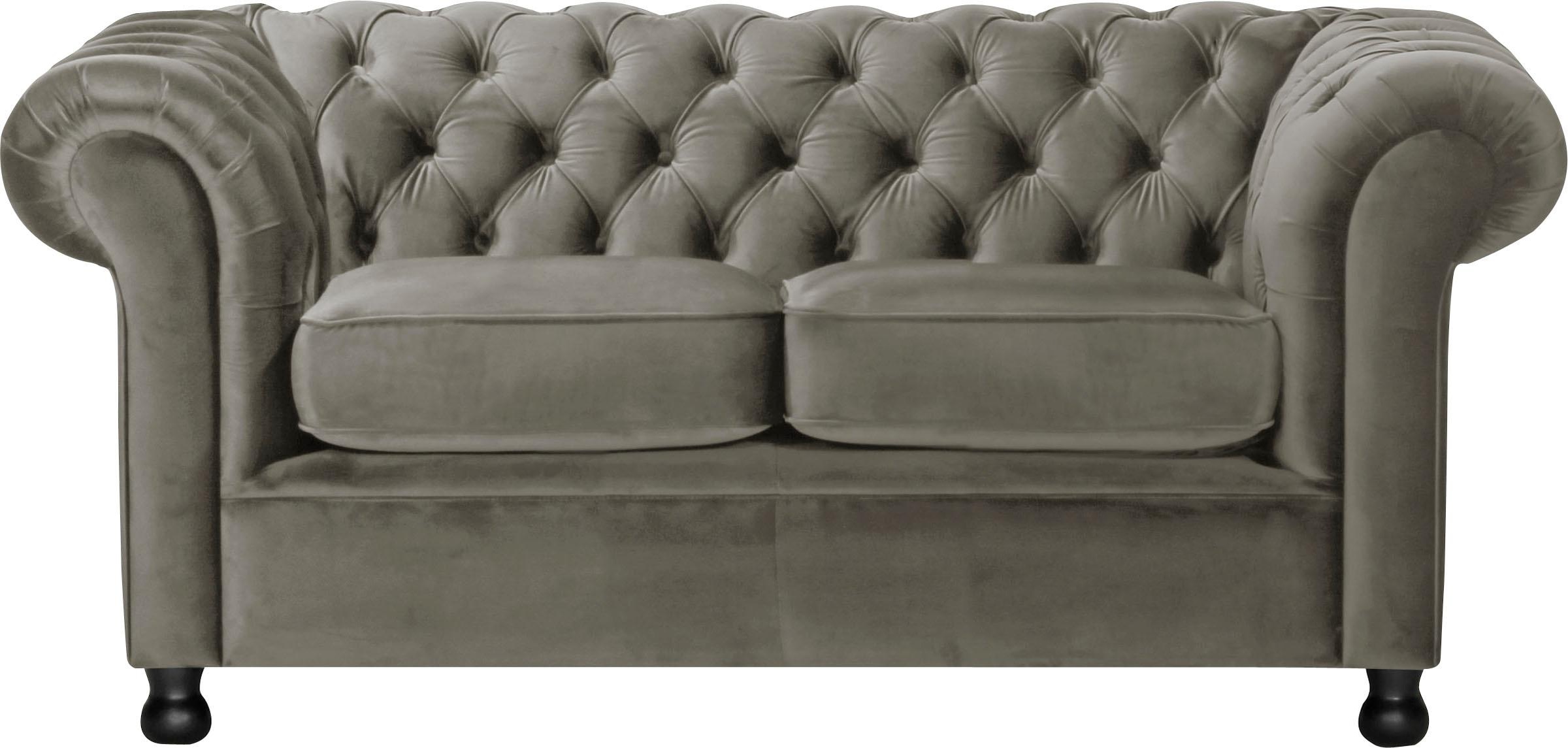 Home affaire Chesterfield-Sofa »Chesterfield Home 2-Sitzer« mit edler Knopfheftung und typischen Armlehnen
