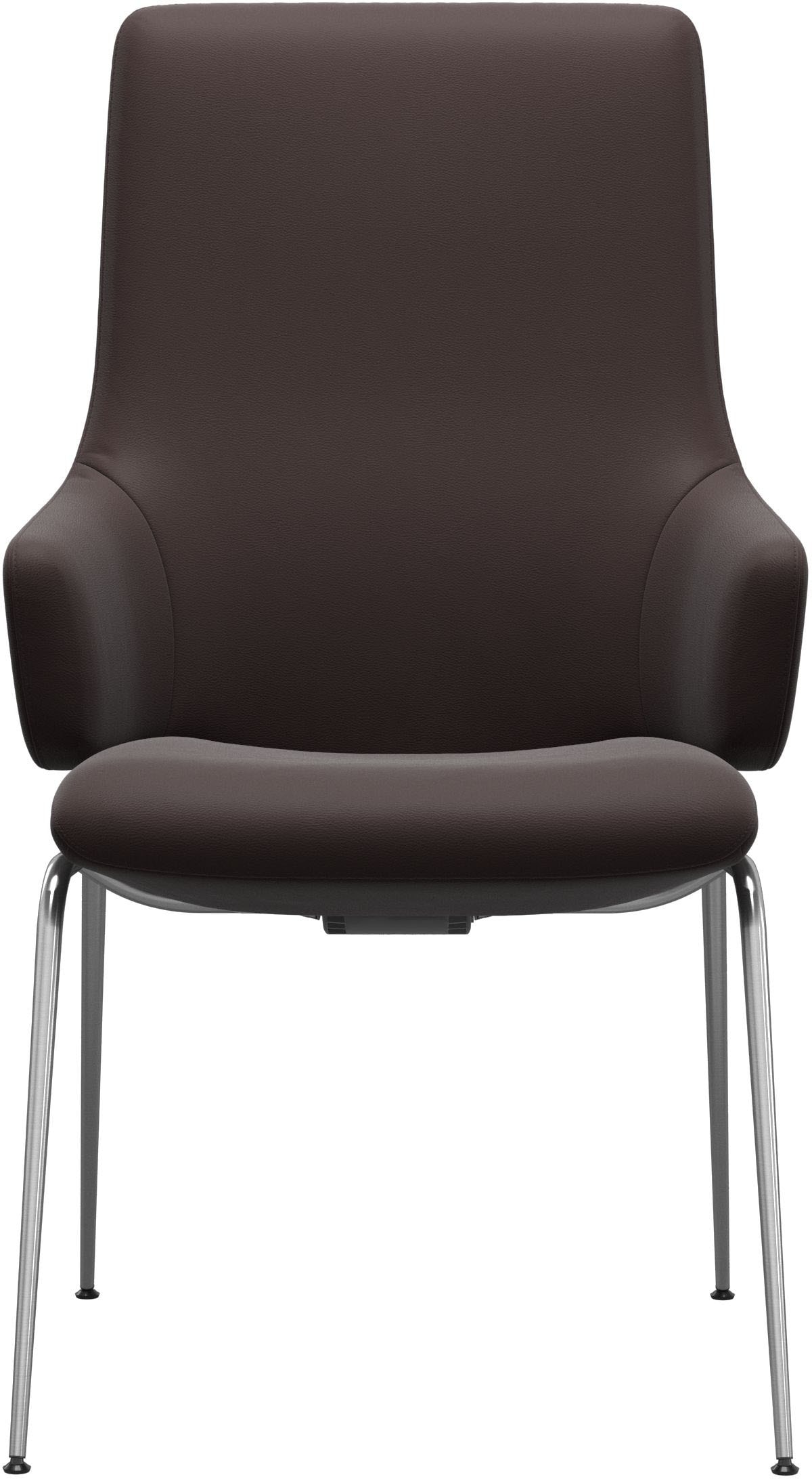 Stressless® Polsterstuhl »Laurel«, Leder PALOMA, High Back mit Armlehne, Größe L, mit Beinen aus Stahl in Schwarz matt