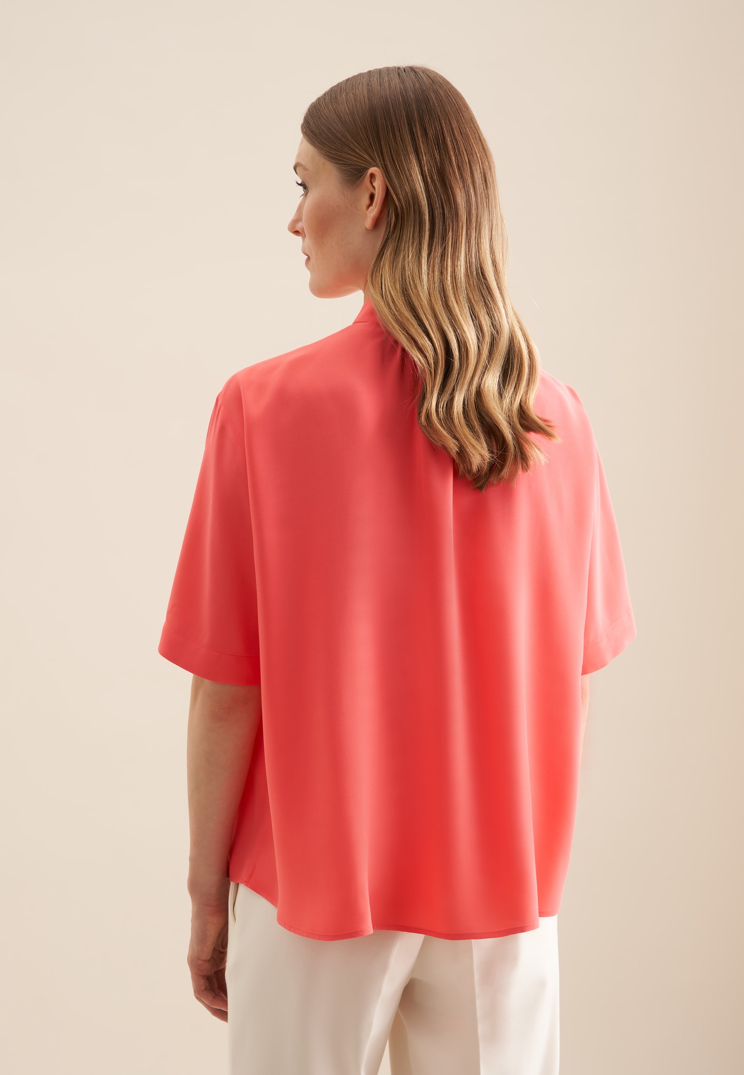 seidensticker Shirtbluse »Schwarze Rose«, Kurzarm Rundhals Uni