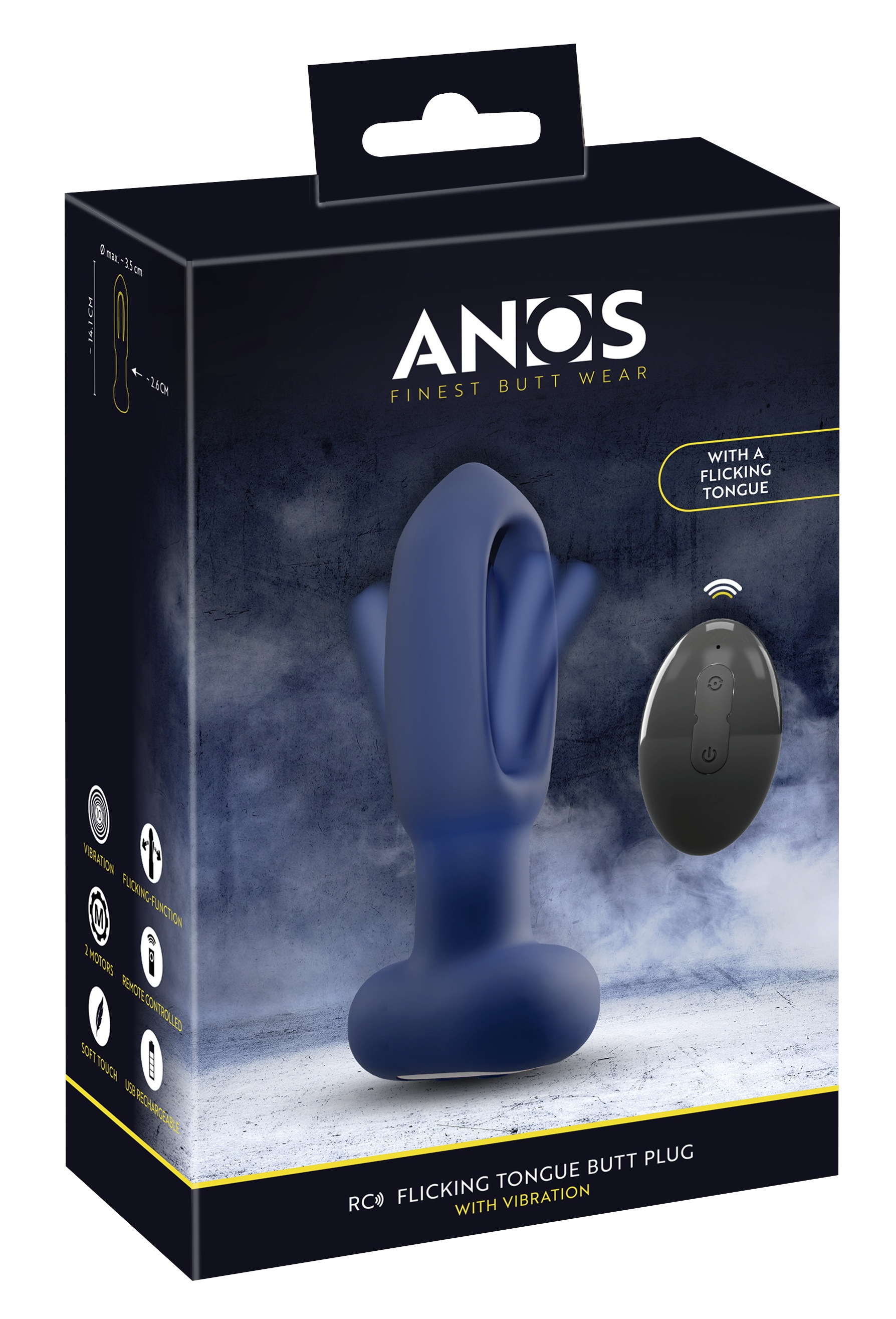 ANOS Anal-Stimulator »Analvibrator RC Flicking Tongue Butt Plug« ()