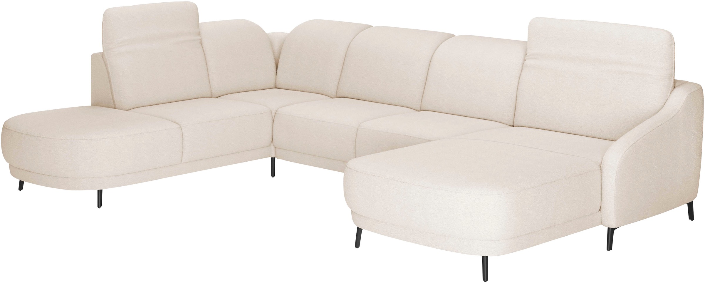 sit&more Wohnlandschaft »Blues U-Form«, inkl. Kopfteilverstellung, wahlweise mit Klapptisch und USB