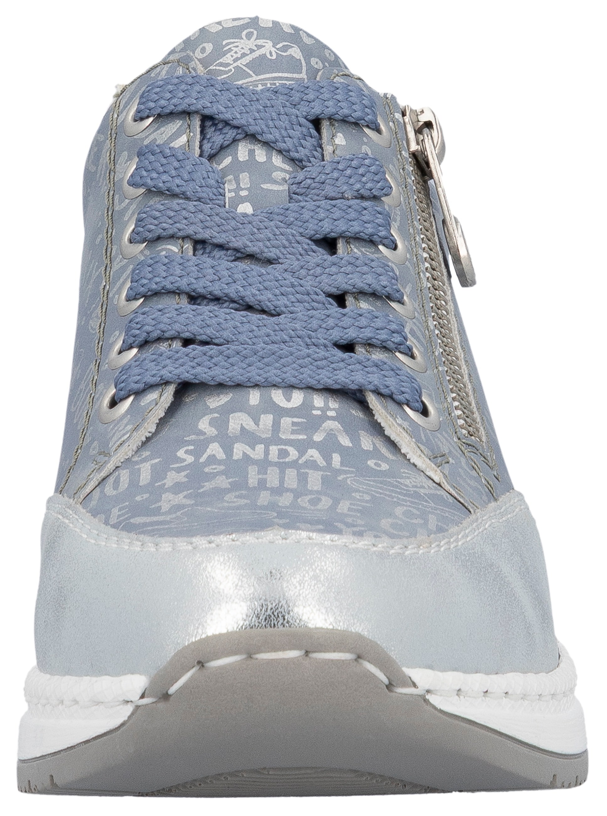 Rieker Sneaker  mit Lettern bedruckt, Freizeitschuh, Halbschuh, Schnürschuh