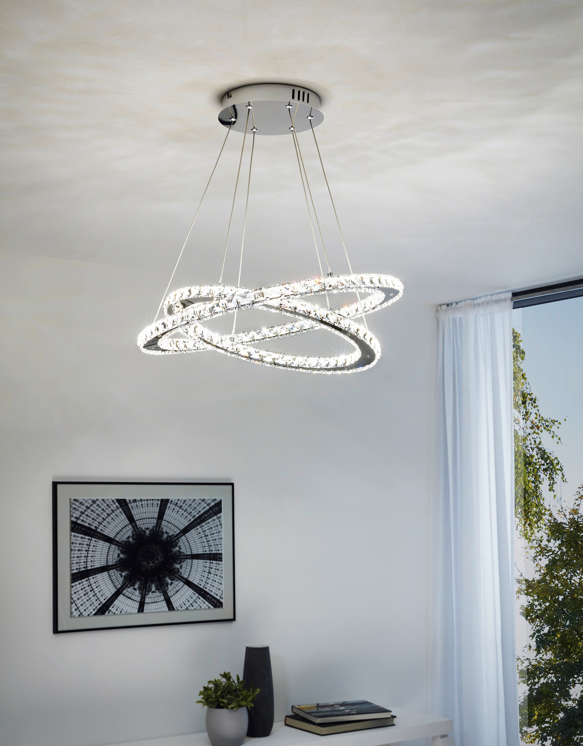 EGLO Pendelleuchte »VARRAZO«, 1 flammig, Leuchtmittel LED-Board | LED fest integriert, Hängeleuchte, Hängelampe