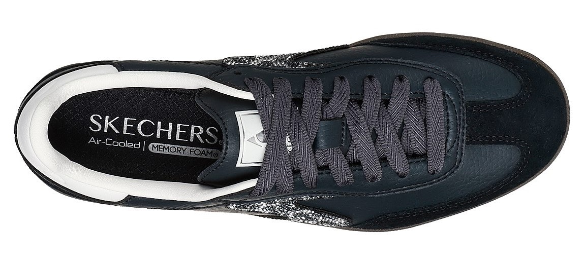 Skechers Sneaker »HOTSHOT-SHIMMERING SPOTS«  Retro Sneaker, Schnürschuh mit glitzerndem Animal-Einsatz