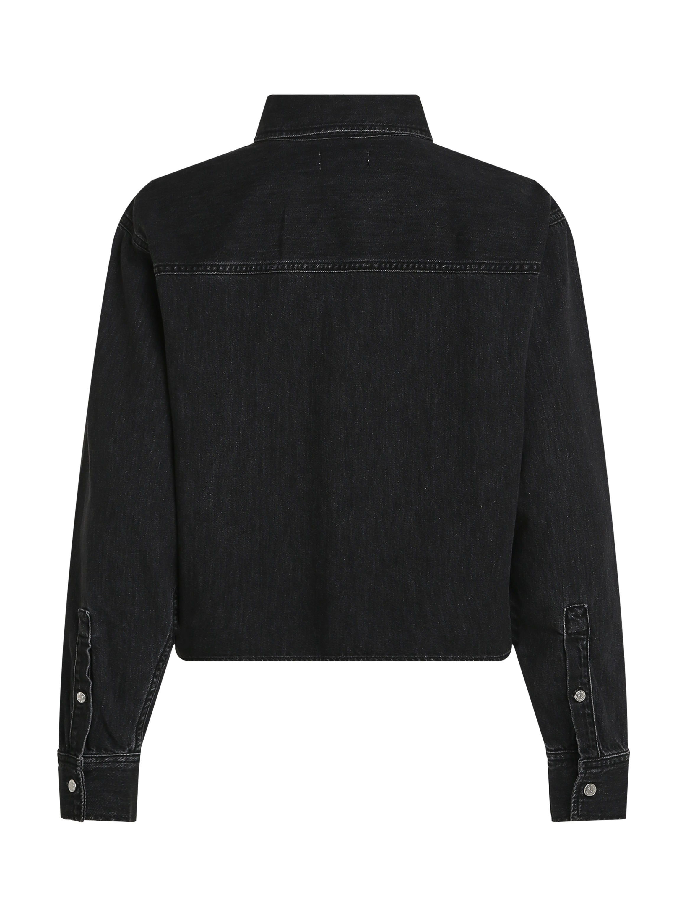 Calvin Klein Jeans Jeansbluse »CROPPED DAD DENIM SHIRT«, in schwarzer Waschung