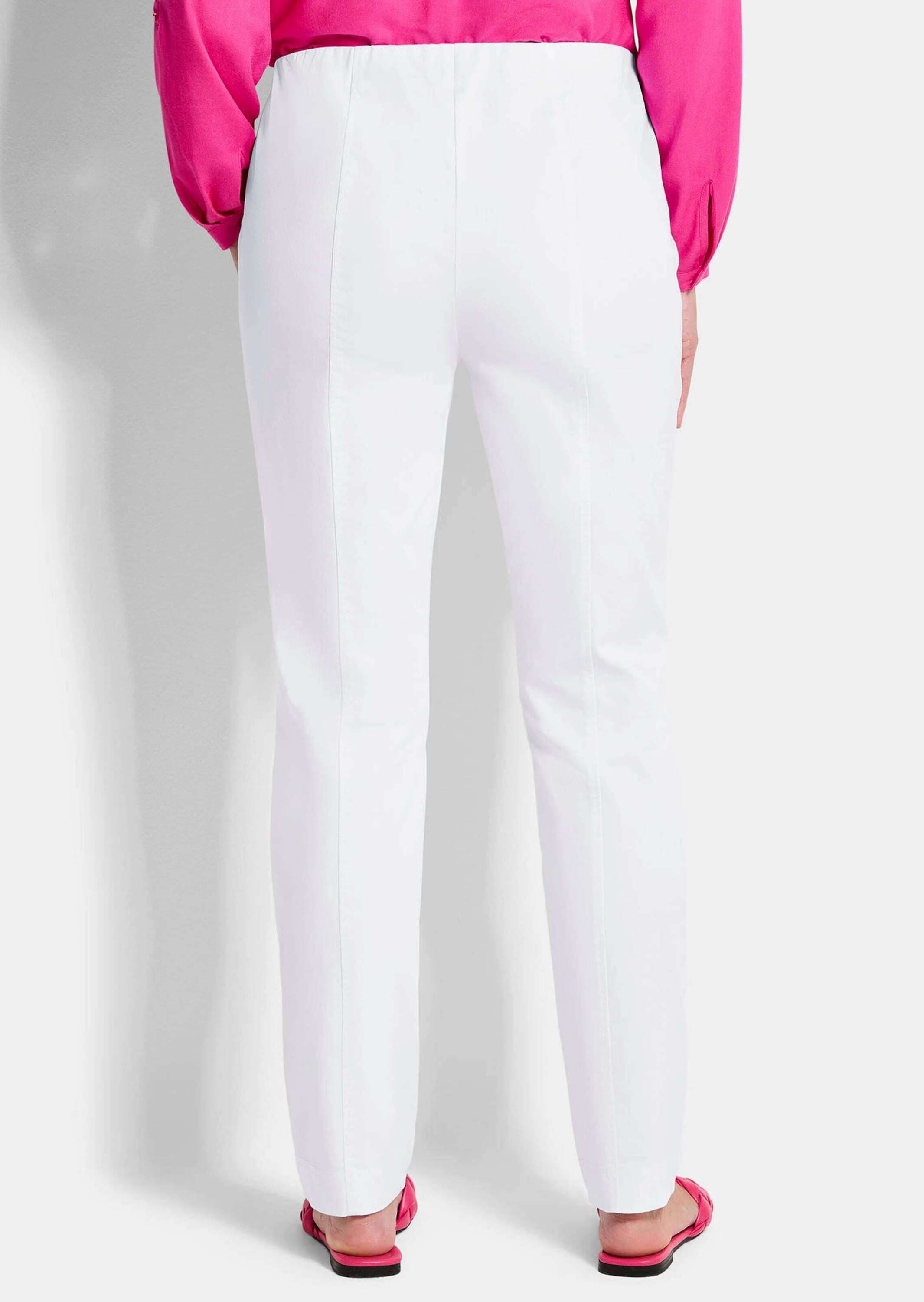 GOLDNER Chinohose »Jerseyhose mit Schlupfbund«  Reissverschluß-Optik