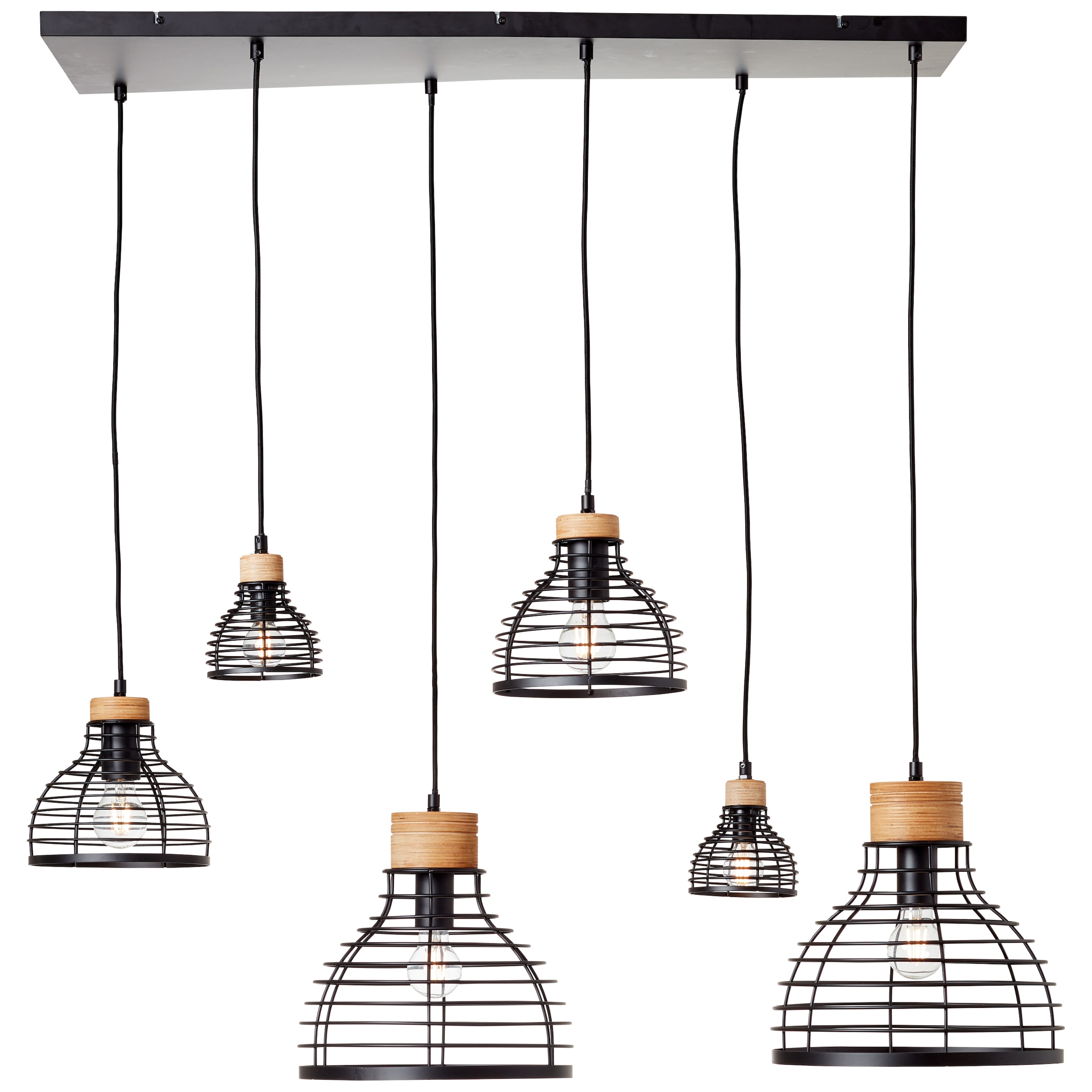 Brilliant Pendelleuchte »Avia«, 4 flammig-flammig, höhenverstellbar- 6  flammig - dimmbar - 140 cm H x 95cm B -E27 Fassung online kaufen | mit 3  Jahren XXL Garantie