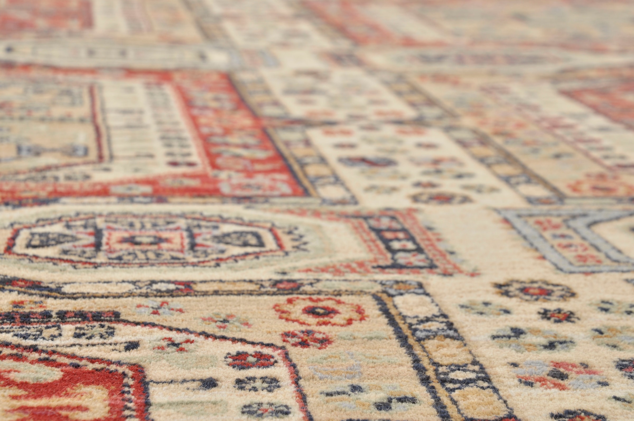 THEKO Wollteppich »Saharna 7275« rechteckig 10 mm Höhe reine Wolle, Orient-Optik, mit Fransen