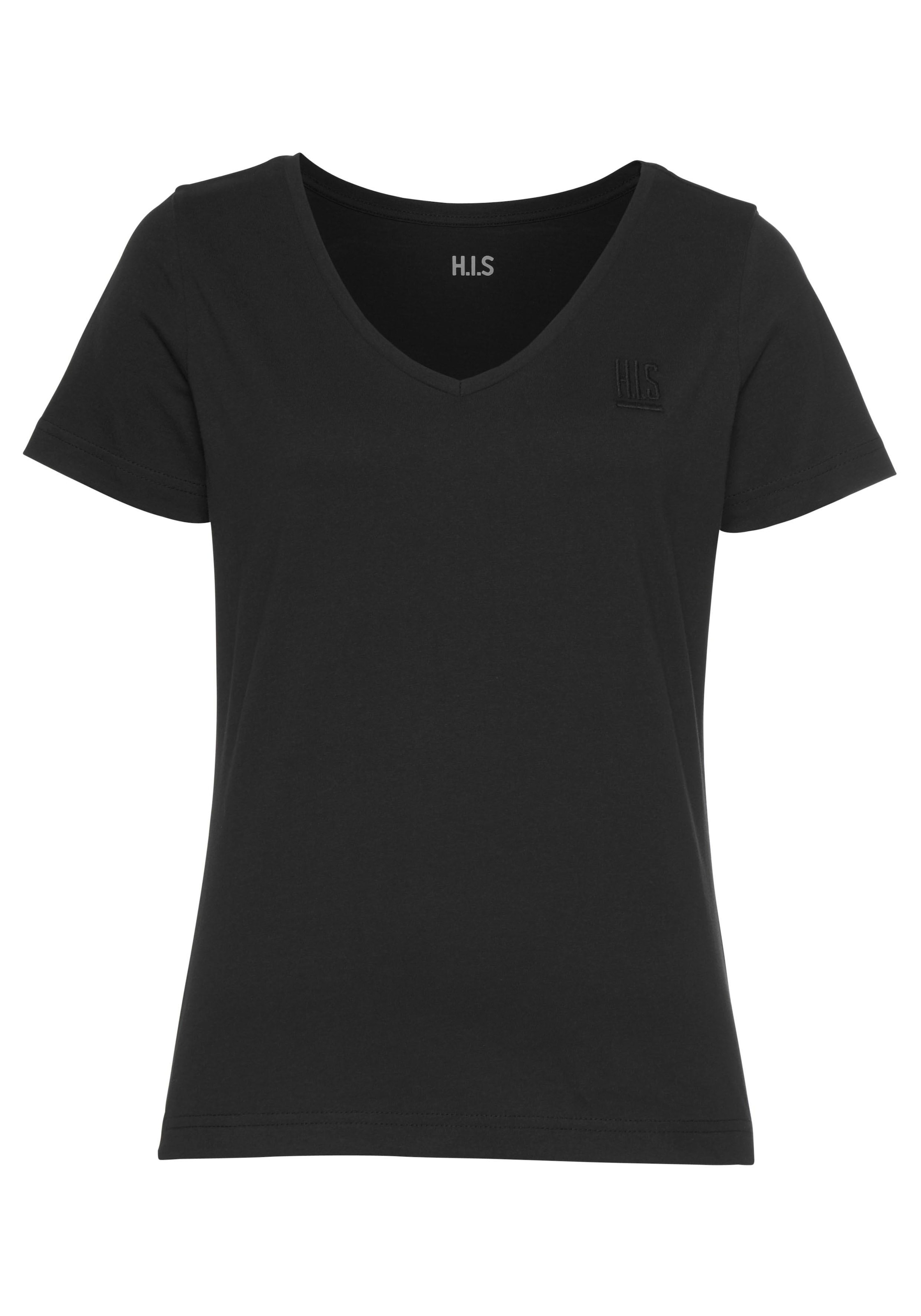 H.I.S T-Shirt »Essential-Basics vielseitig kombinierbar« 3er-Pack zum Vorteilspreis,  lockerer Schnitt, 100% Baumwolle, vielen Farben & großen Größen
