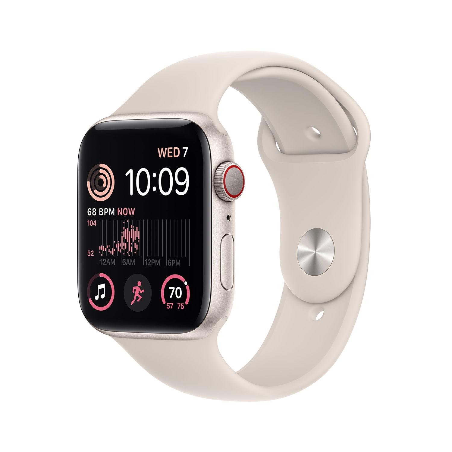 Apple Smartwatch »Apple Watch SE GPS + Cellular, Aluminium, 44 mm mit Sportarmband« kaufen
