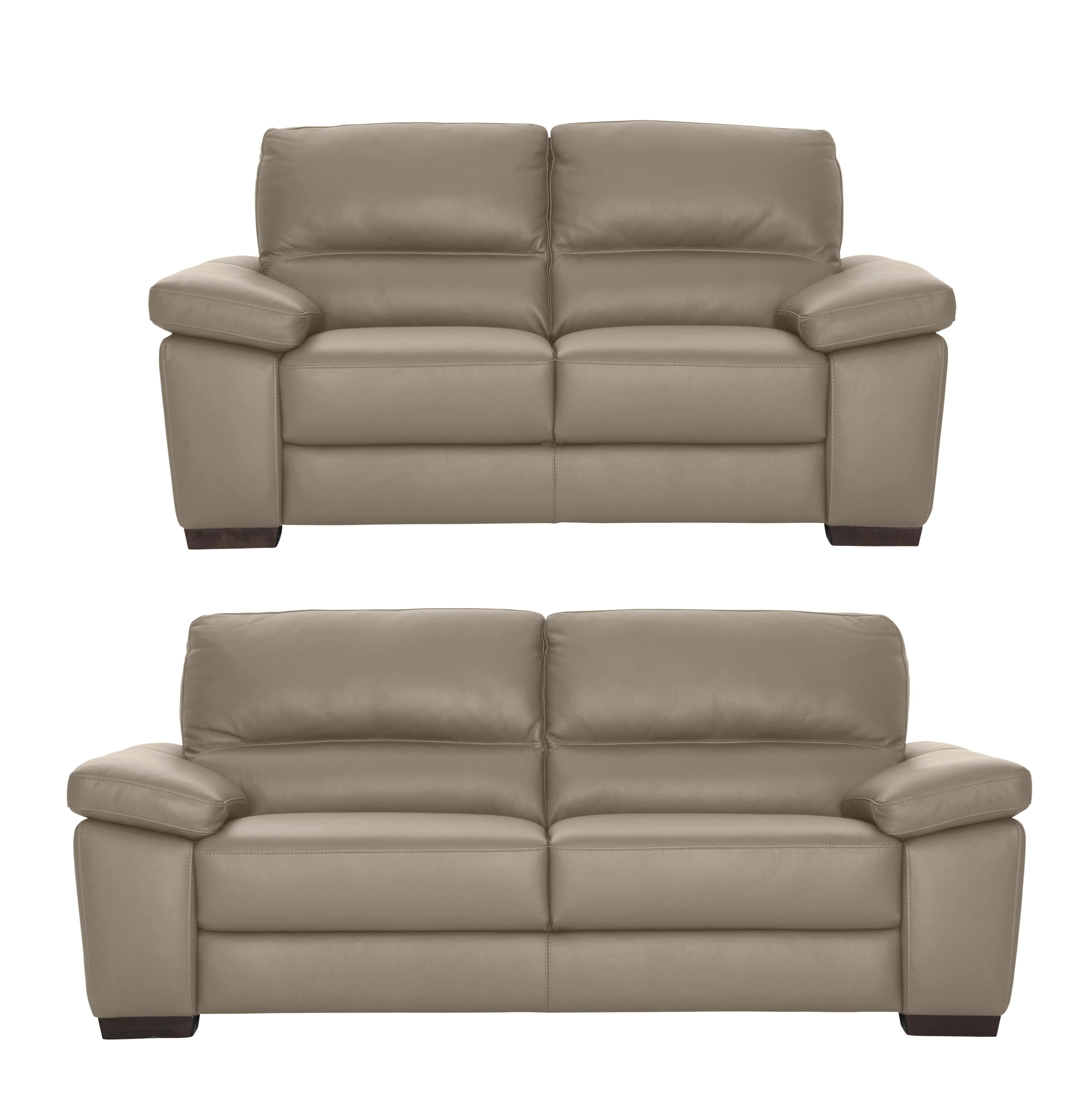 CALIA ITALIA, Polstergarnitur »Gaia, hochwertige Garnitur aus 2-Sitzer und 3-Sitzer, edles Design« Set, 2 Stk. tlg. Ledergarnitur, in zwei 