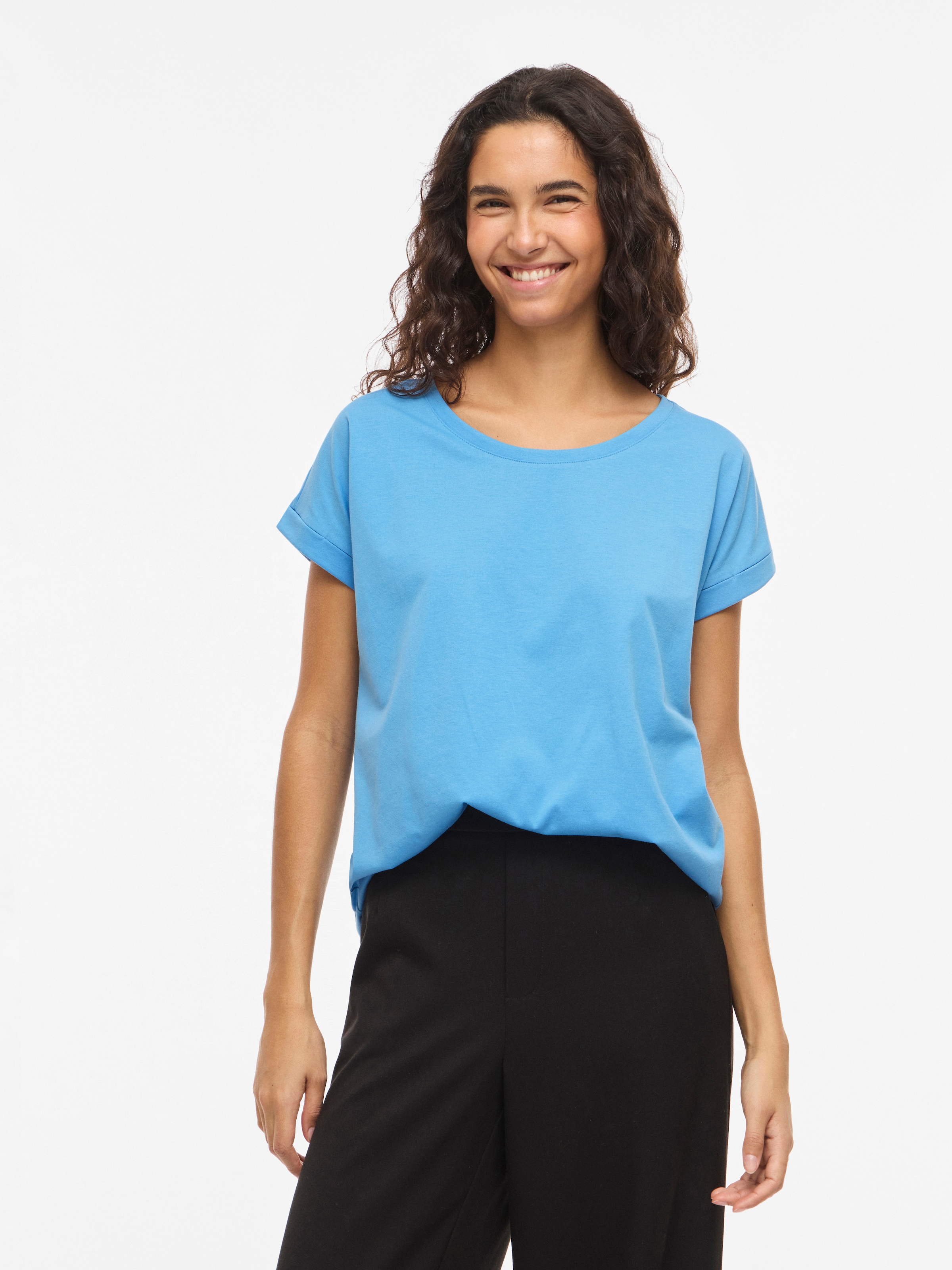 Vila Rundhalsshirt »VIDREAMERS NEW PURE T-SHIRT/SU-NOOS« Baumwollmischung, regular fit