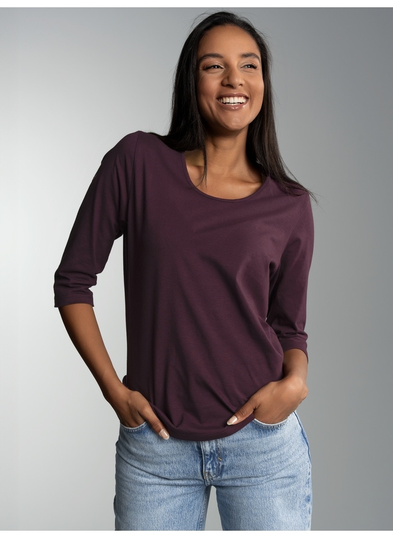 Trigema T-Shirt »TRIGEMA 3/4 Arm Shirt aus Biobaumwolle«, (1 tlg.)