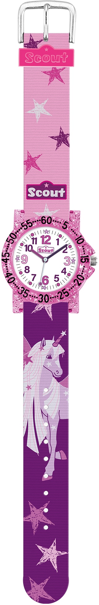 Scout Quarzuhr »The IT-Collection, 280375021«, Armbanduhr, Kinderuhr,Lernuhr,Geschenkidee,Schulanfang,Mädchen,Einhorn