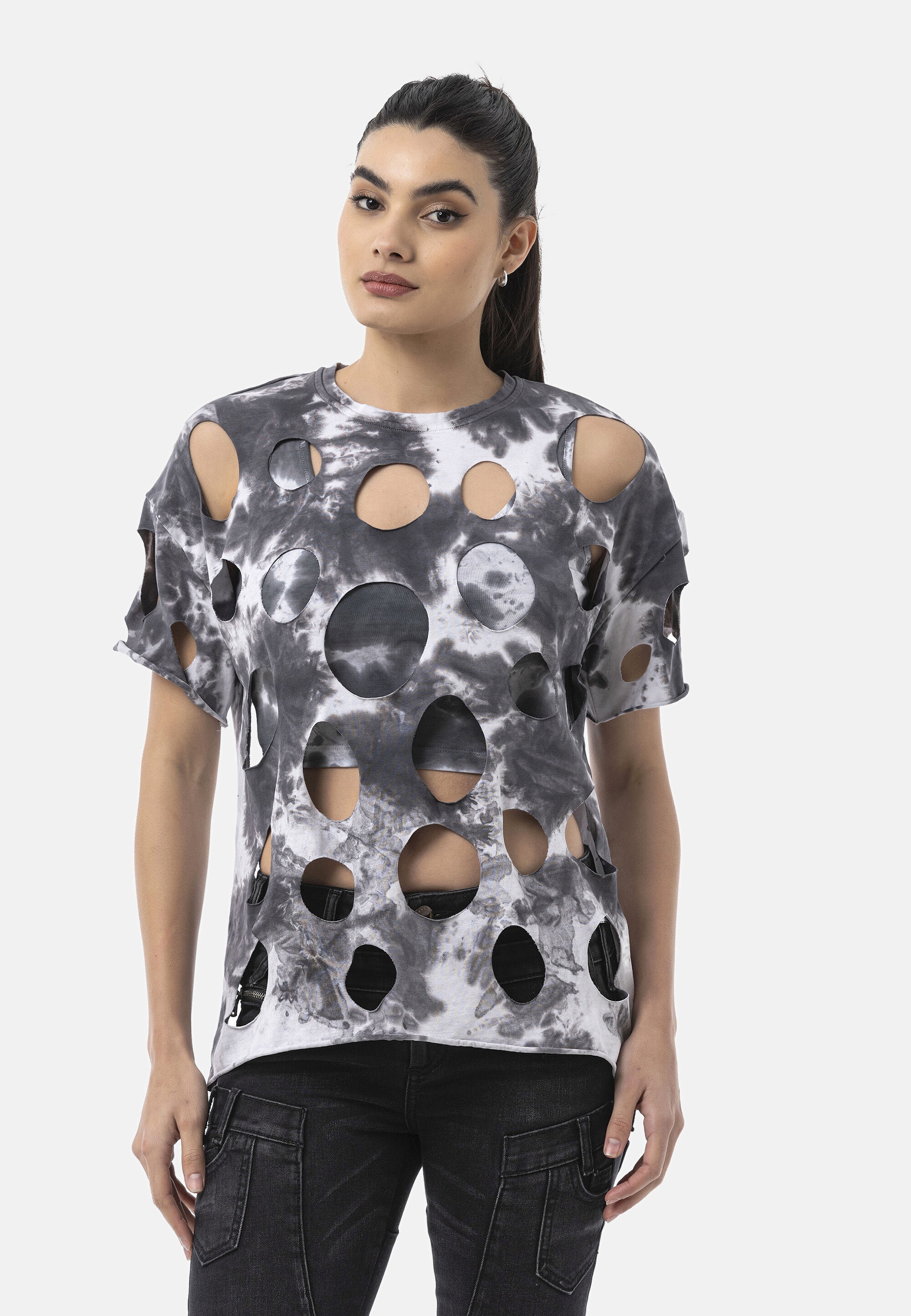 Cipo & Baxx T-Shirt »WT393« mit Cut-Out-Details