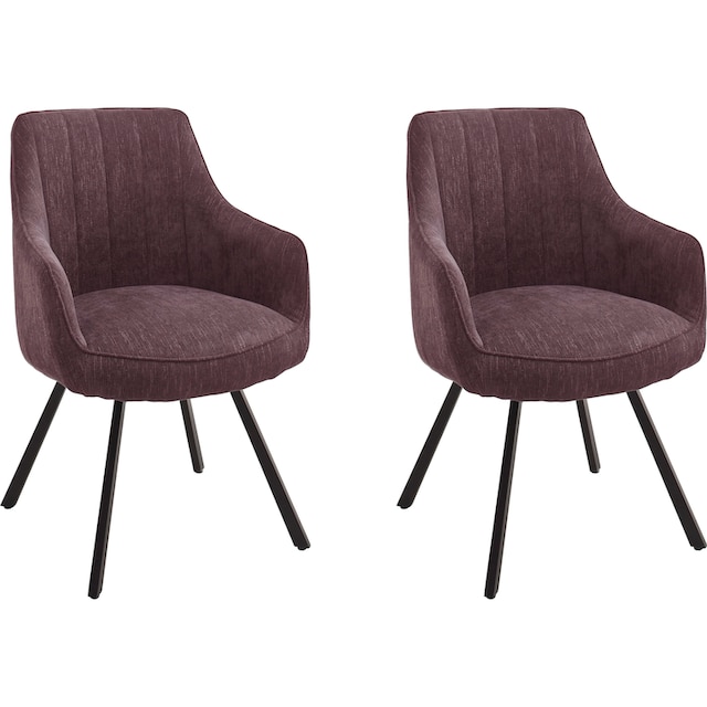 MCA furniture Esszimmerstuhl »Sassello«, (Set), 2 St., Stuhl 180°drehbar  mit Nivellierung, Stoffbezug, belastbar bis 120 kg auf Raten kaufen
