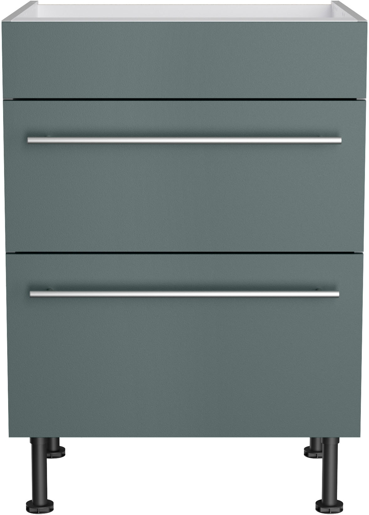 KOCHSTATION Kochfeldumbauschrank »KS-Bern2«, Breite 60 cm, Kochfeldumbauschrank, 2 Auszügen, 1 feste Blende