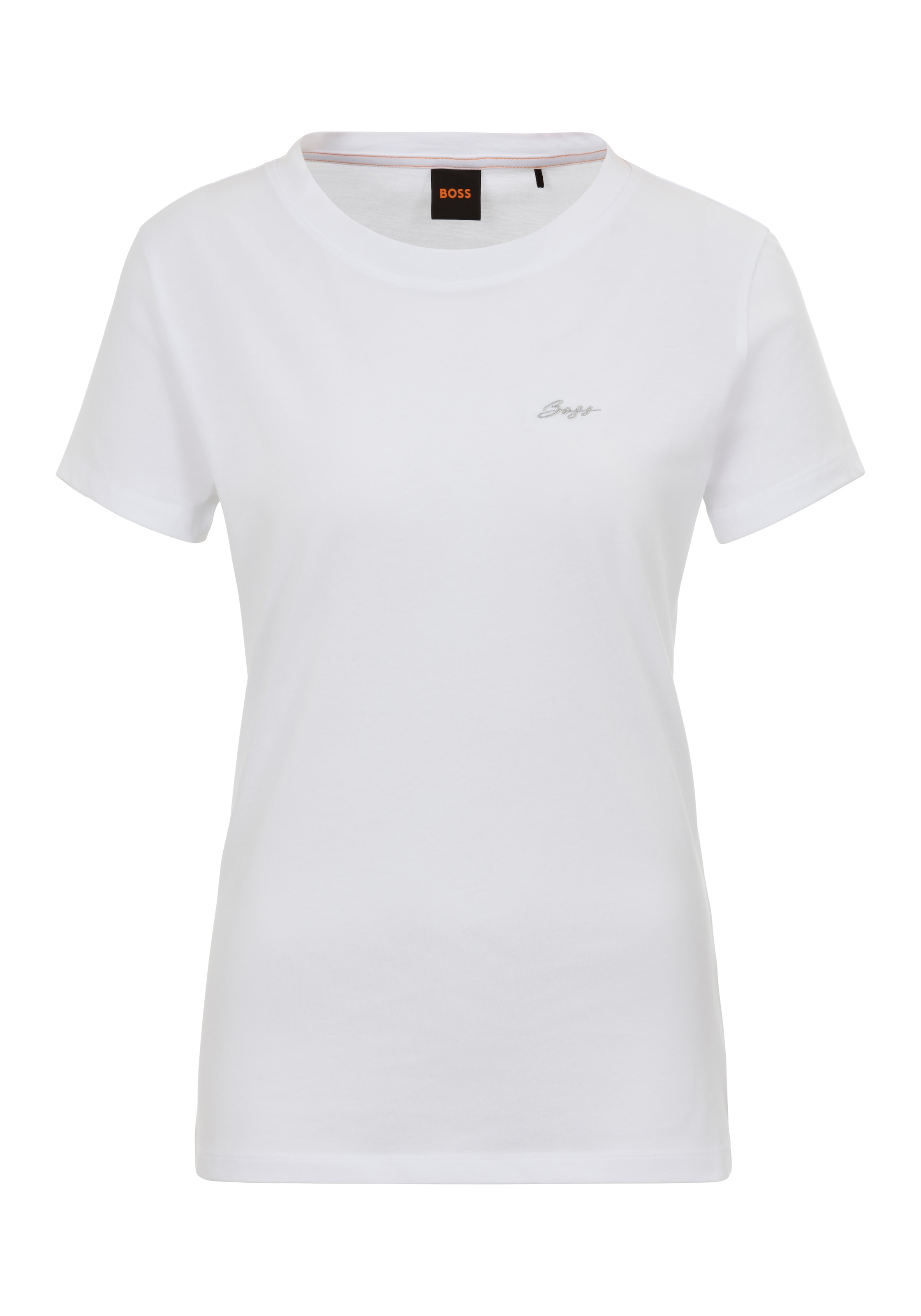 BOSS ORANGE T-Shirt »Esogo MA Premium Damenmode«, mit BOSS Logostickerei