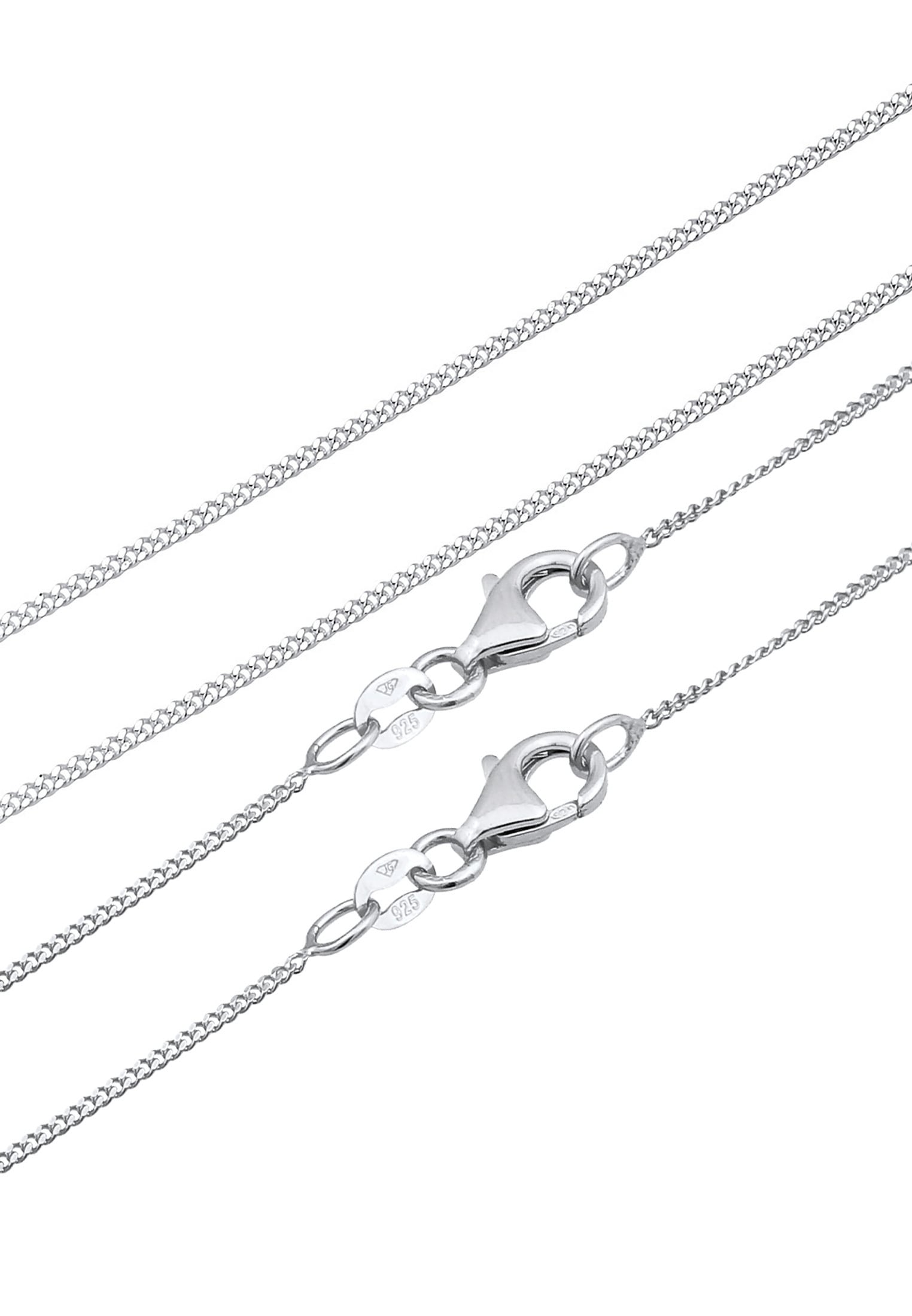 Elli Ketten-Set »Halskette Set Partnerketten Yin Yang Emaille 925 Silber«