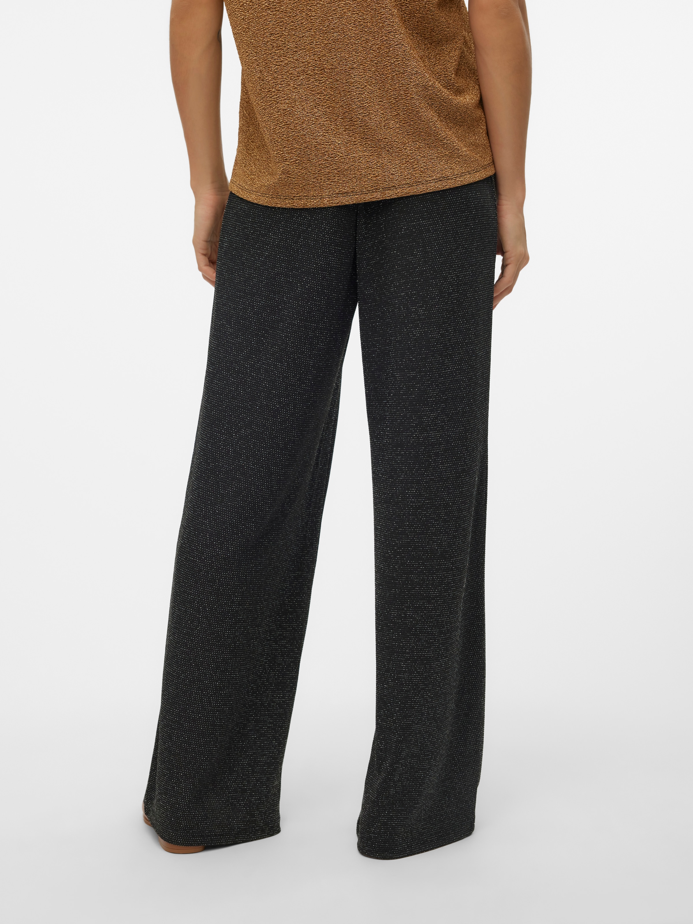 Vero Moda Schlupfhose »VMKANVA NW GLITTER WIDE PANT JRS«, mit Glitzereffekt