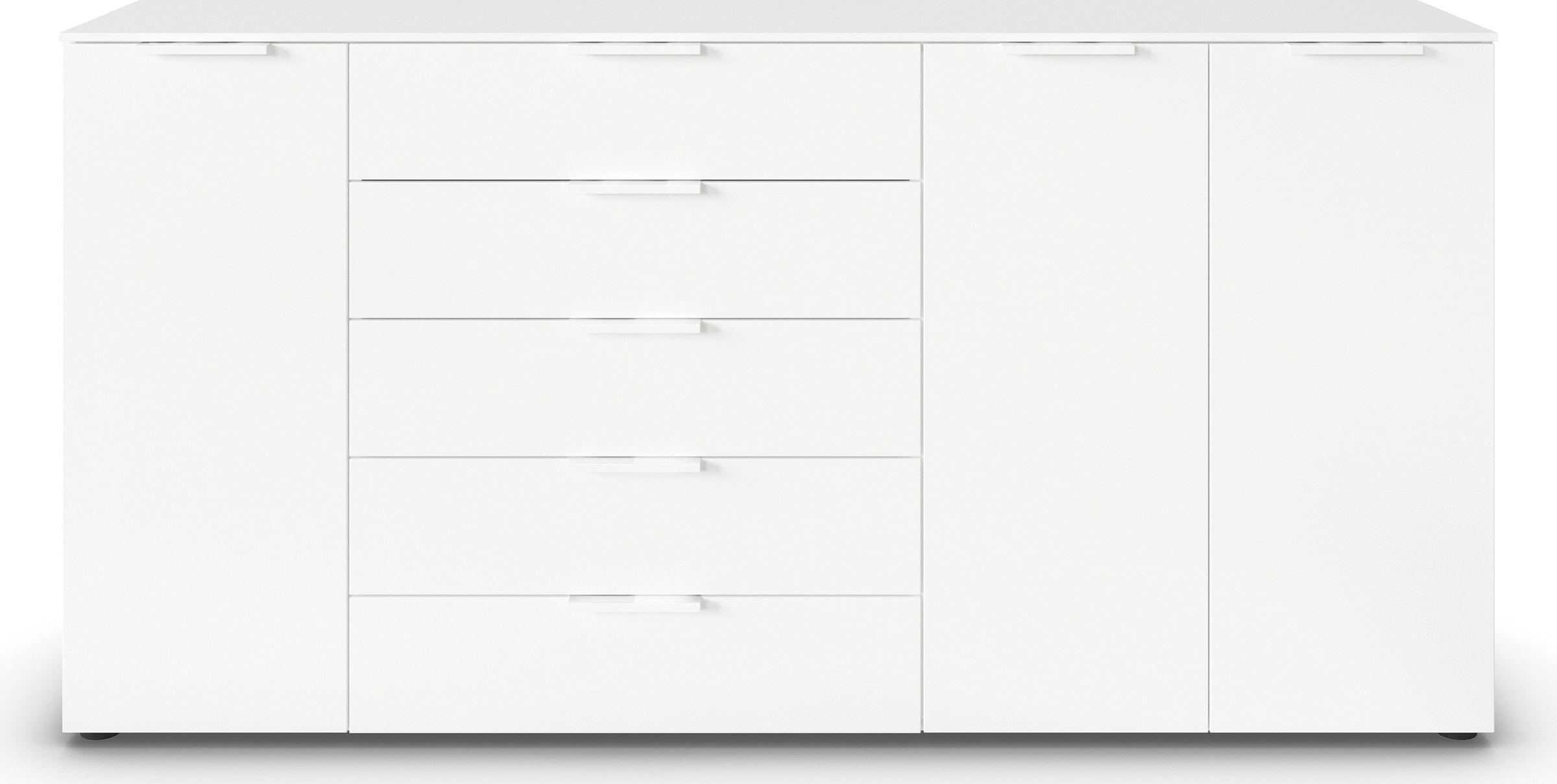 rauch Schubkastenkommode »Kommode Türkommode Sideboard Kombikommode FLIPP«, (Breite 200 cm mit 4 Einlegeböden), 3-türig mit 5 Schubladen und Soft-Close-Funktion