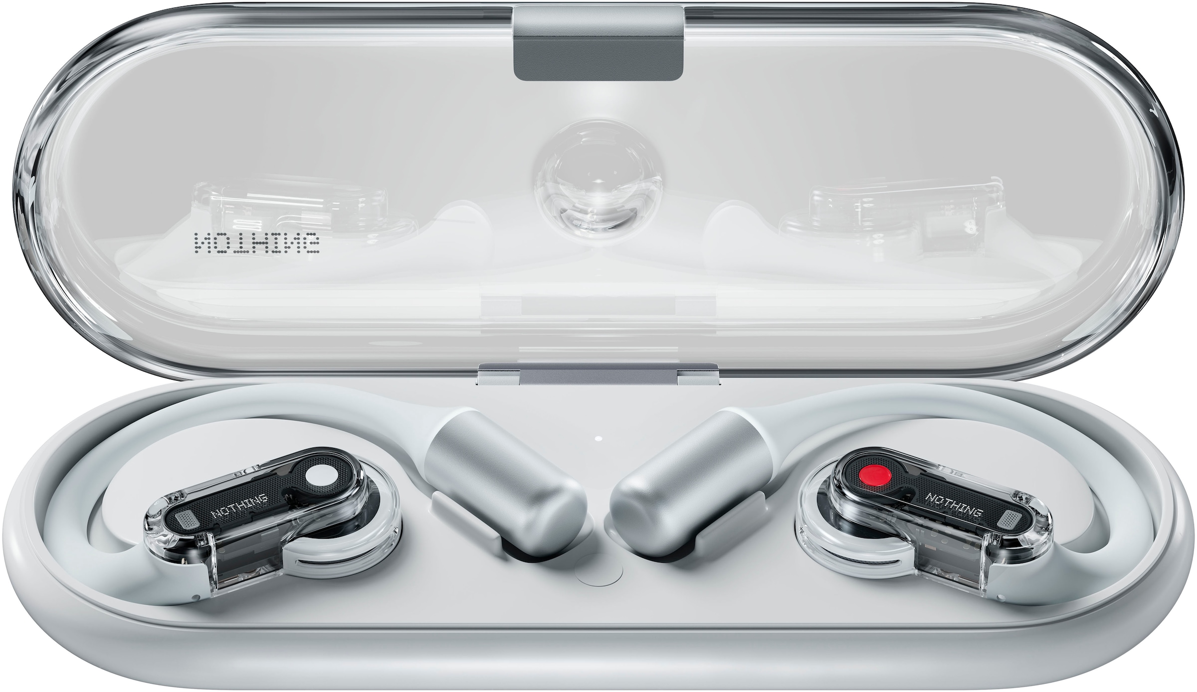 NOTHING Open-Ear-Kopfhörer »Ear (Open)« A2DP Bluetooth | AVCTP Bluetooth | AVDTP Bluetooth | AVRCP Bluetooth | Bluetooth | HFP | RFCOMM | SPP LED Ladestandsanzeige | integrierte Steuerung für Anrufe und Musik