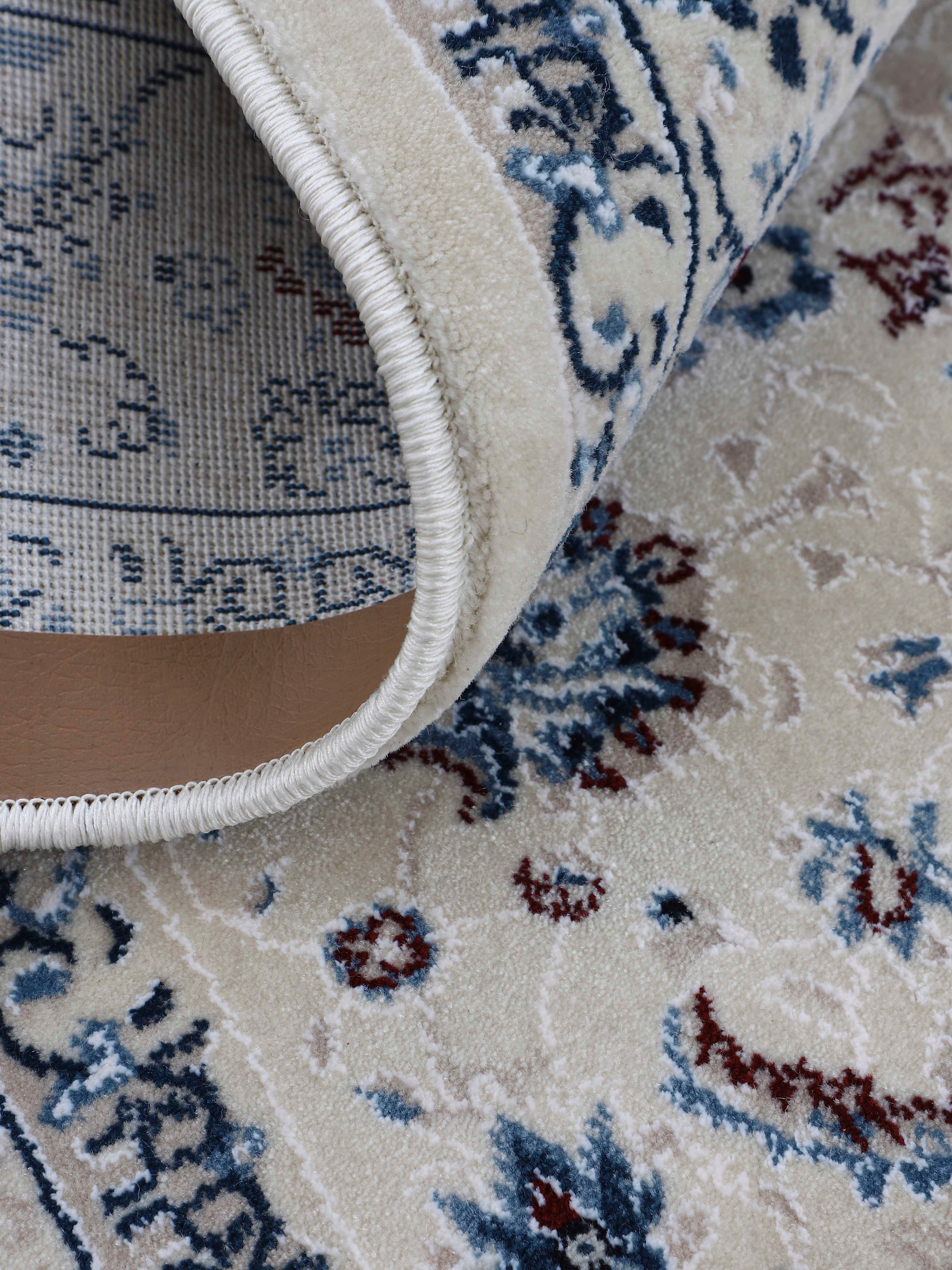 carpetfine Teppich »Nain Diane«, rund, 8 mm Höhe, Kurzflorteppich, Orient Look